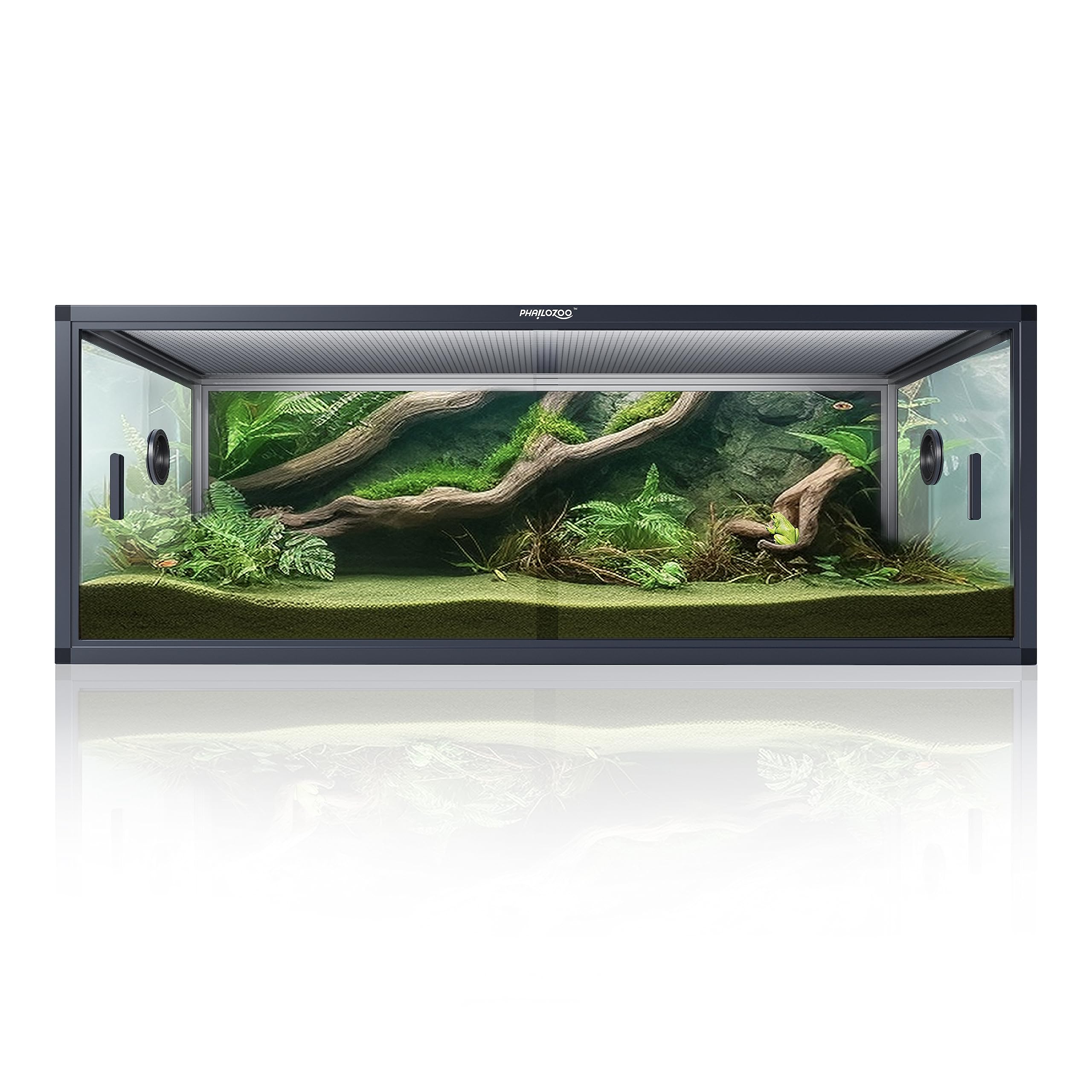 Phailozoo 85 Gallon Reptile Tank, Front Opening Snake Tank For Easy Maintenance, Reptile Enclosure With Top Screen Ventilation 4