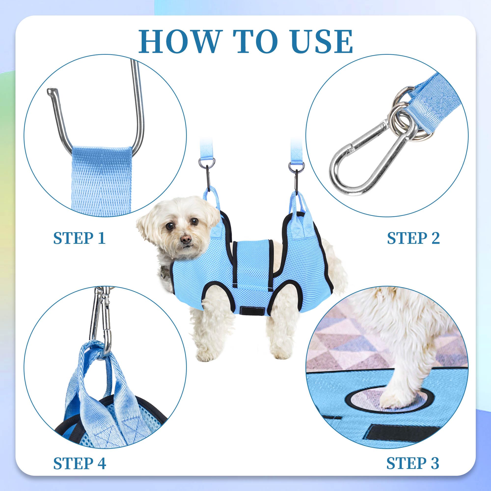 Patiencet Dog Grooming Hammock For Nail Trimming Pet Hammock For Small Dogs With Security Strap Cat Sling For Nail Clipping With