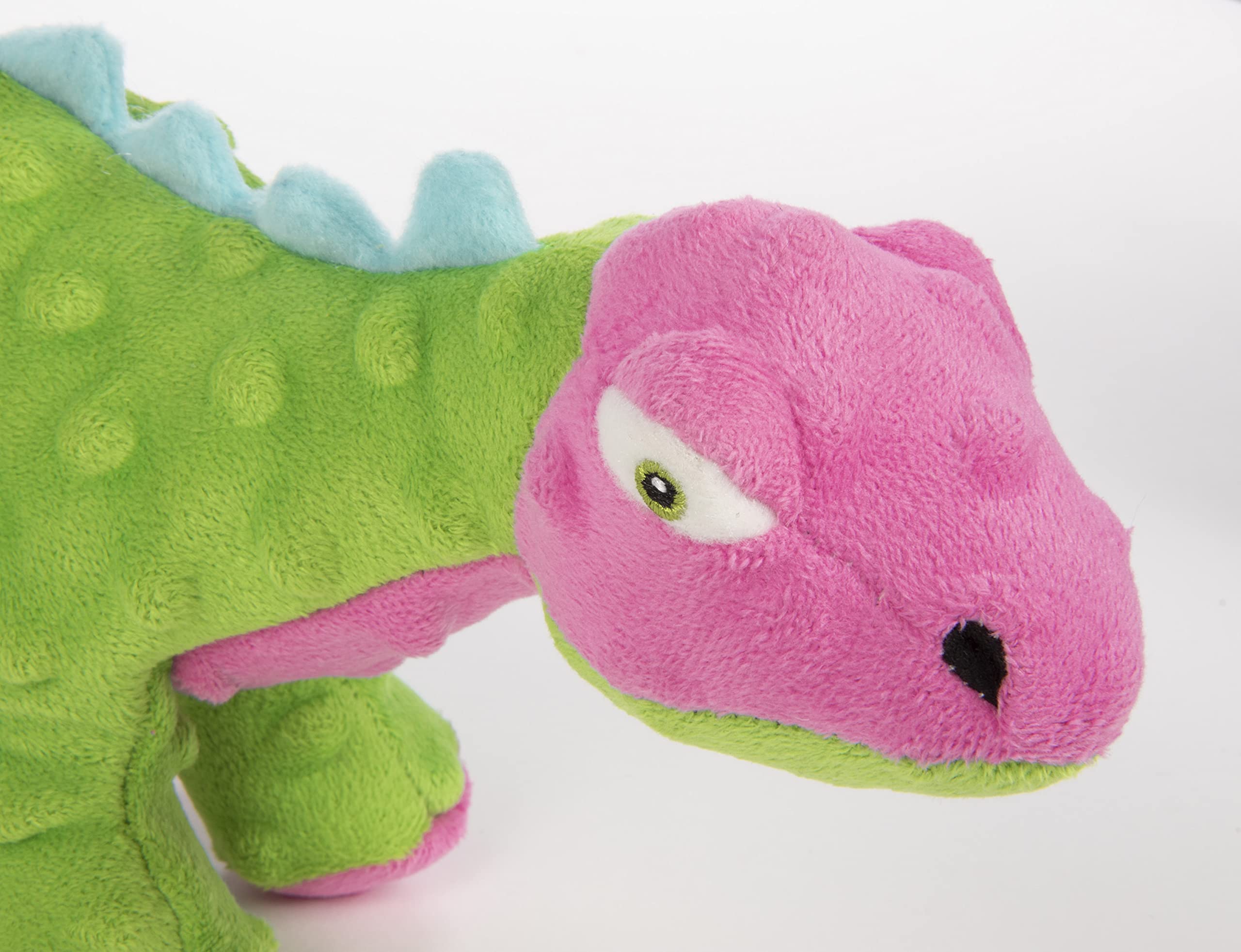 goDog Plush Pet Toy for Dogs & Puppies, Soft Durable Chew Resistant, Small, Green, Model 77786