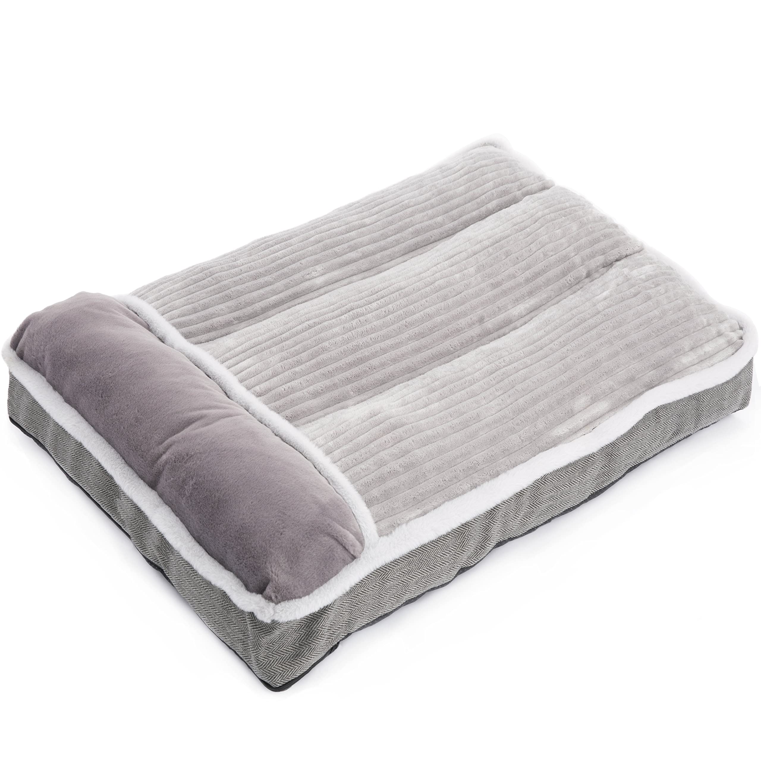 Windracing Large Dog Bed With Pillow For Crate Kennel, Sofa Dog Bed, Super Soft Pet Bed For Medium, Jumbo, Furniture