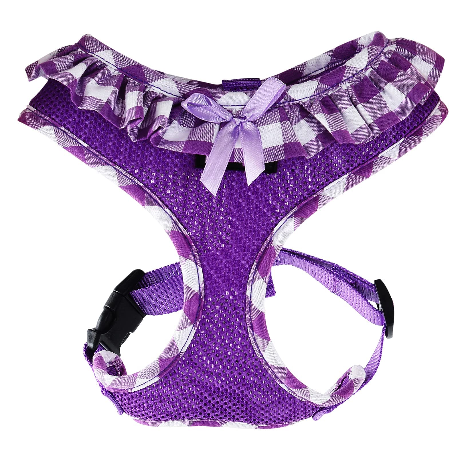 Superbuddy Upgraded Soft Mesh Dog Harness, Super Breathable Lightweight Pet Harnesses For Puppy Dogs Outdoor Walking, Purple Dog