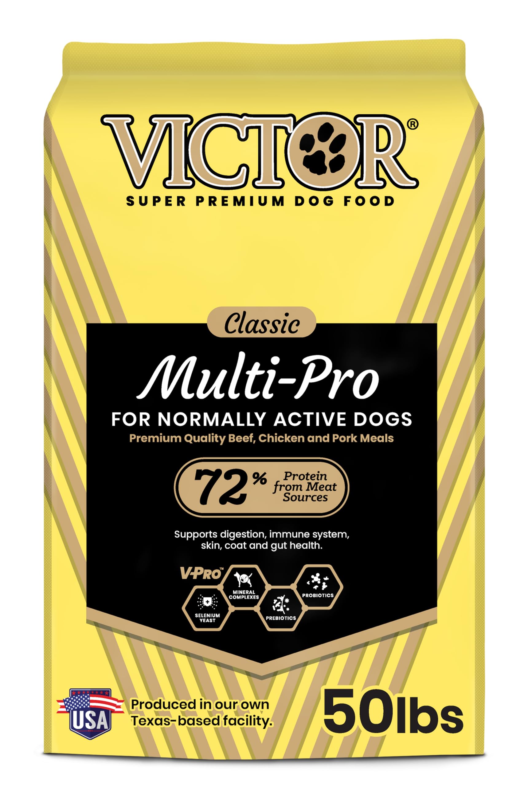 Victor Super Premium Dog Food - Multi-Pro Dry Dog Food - Gluten Free Dog Food with Beef, Chicken and Pork Protein for Normally A