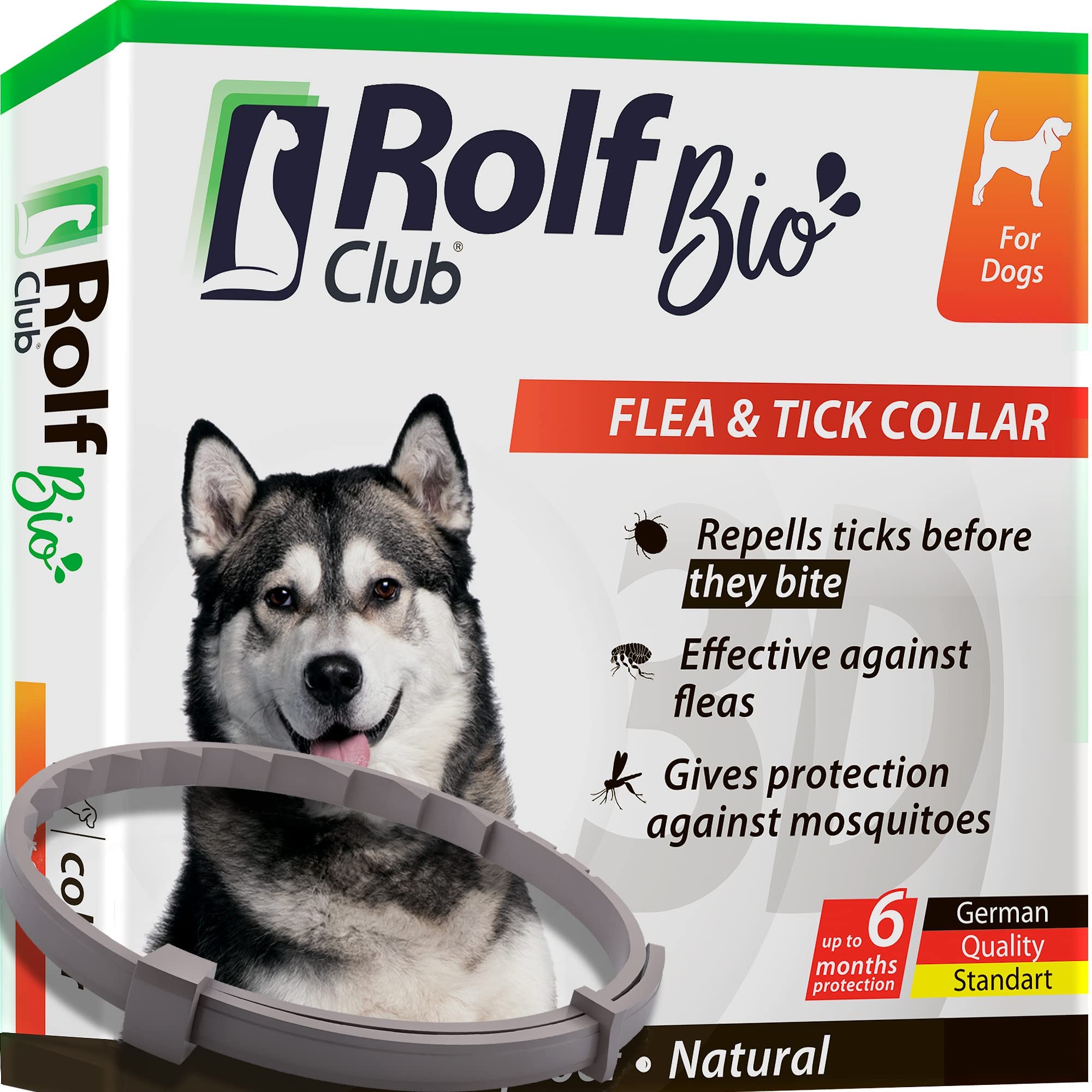 Natural Flea & Tick Collar for Dogs - 6 Months Control of Best Prevention & Safe Treatment - Anti Fleas and Ticks Essential Oil Repellent (1 Count (Pack of 1)) -Like New