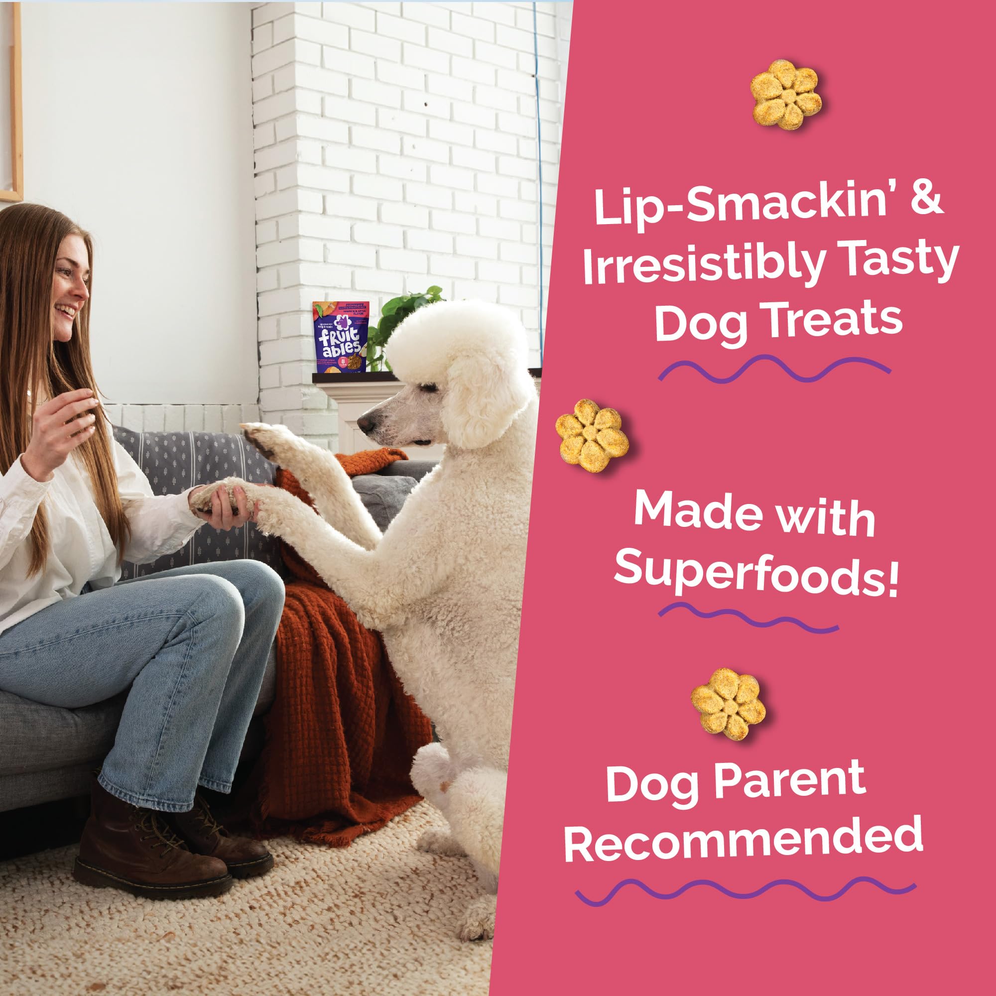 Fruitables Baked Pumpkin Dog Treats - Healthy Low-Calorie, Wheat-Free, Corn-Free, Soy-Free - Sweet Potato Training Treats for Do