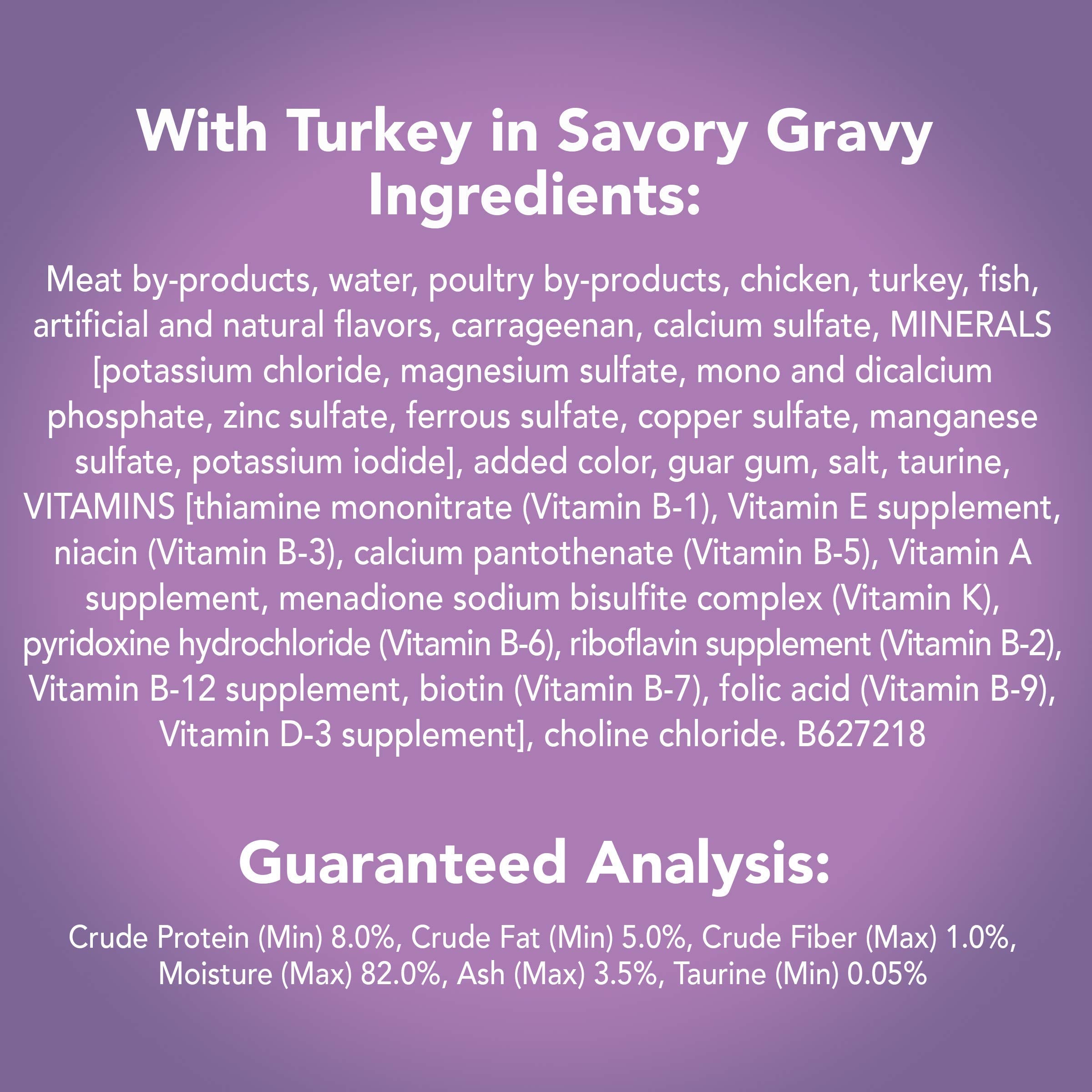 Purina Friskies Wet Cat Food Pate With Turkey in Savory Gravy - Extra Gravy (Pack of 24) 5.5 oz. Cans
