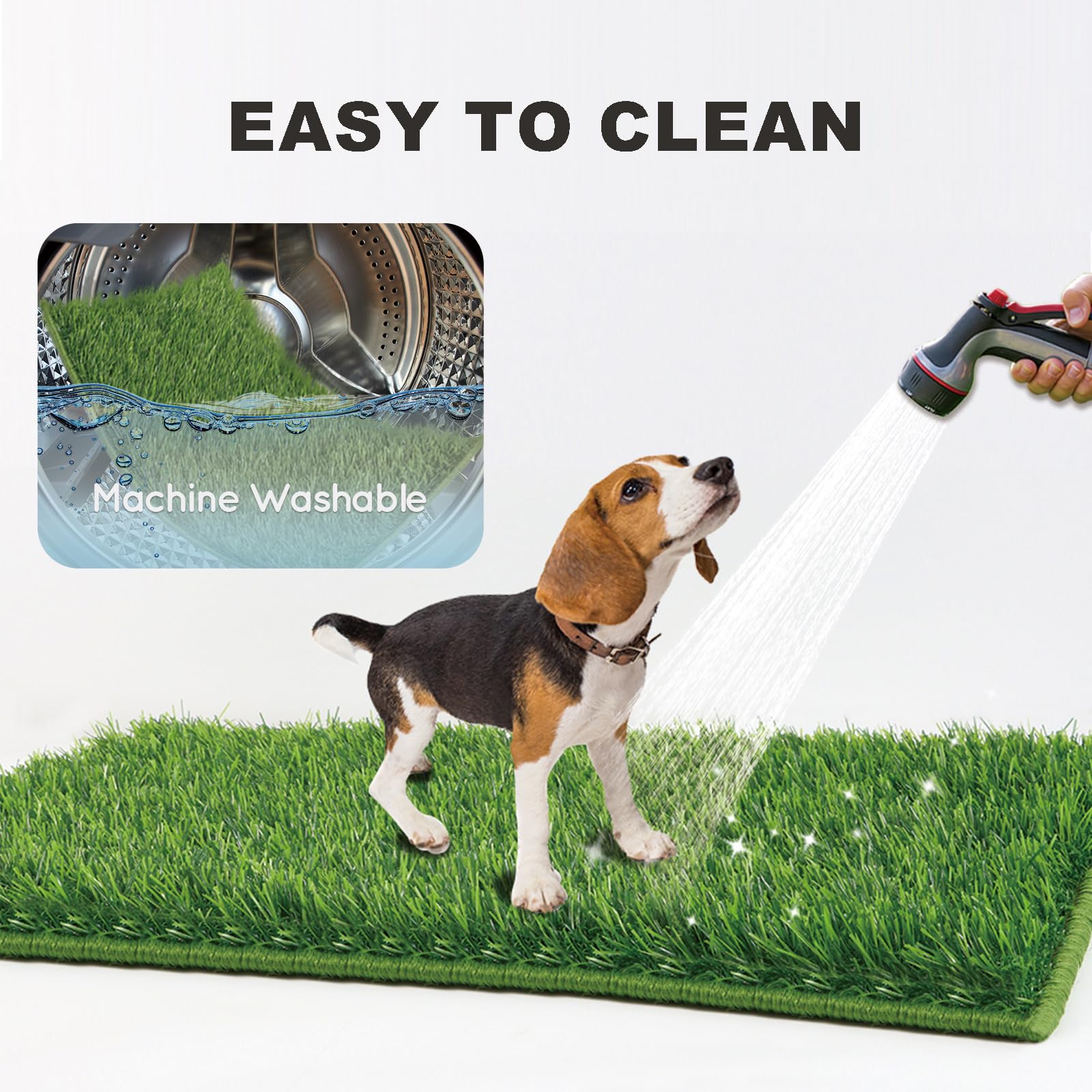 Hq4Us 4Legs Dog Grass Pad With Tray Small 23' X 16', Ultra-Absorbent Artificial Grass Pad For Dogs Potty(No Grate)Grass Hemmed