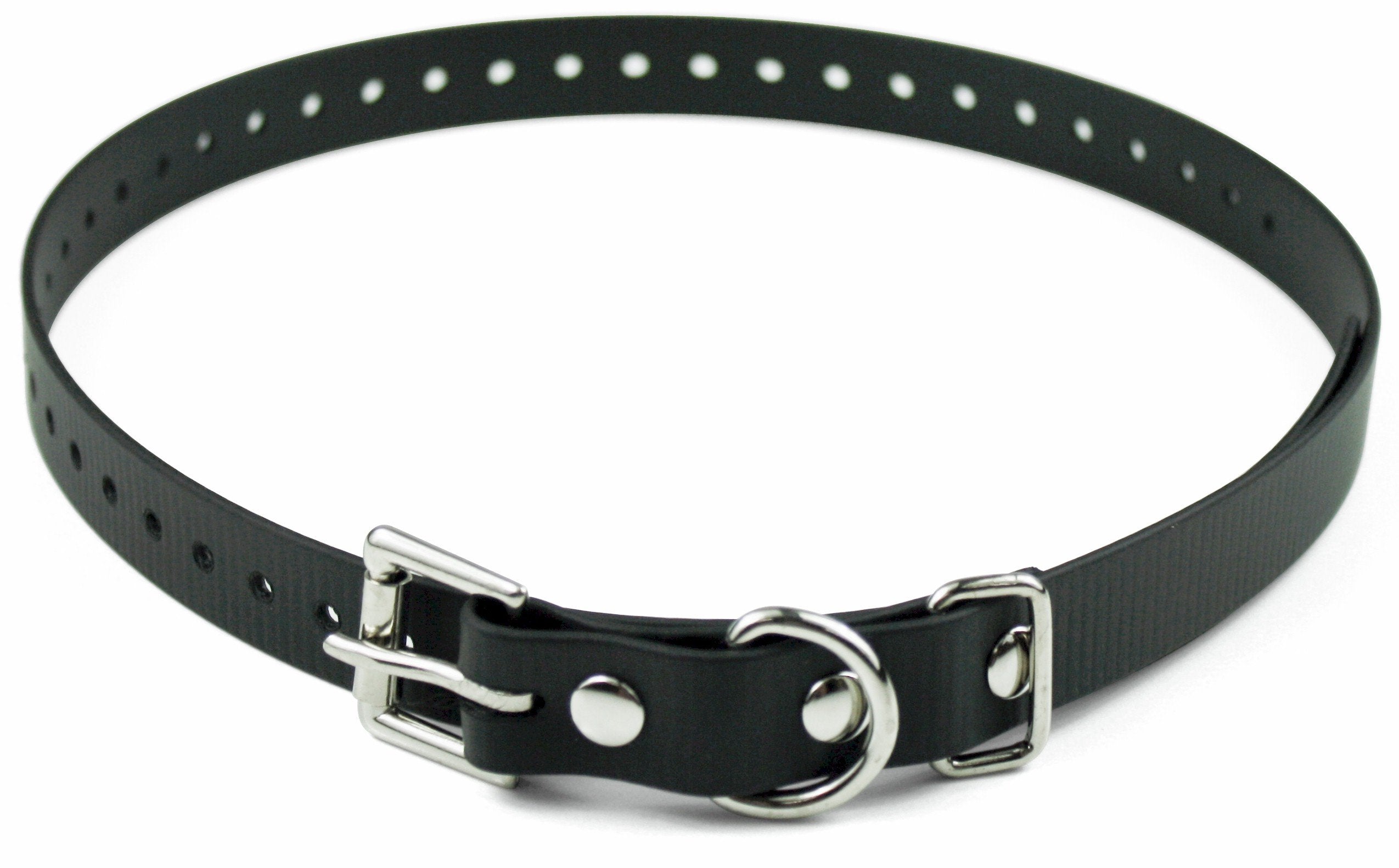 Educator Biothane Dog Collar, Waterproof, Odorproof, Metal Buckle And D Ring, Adjustable For Custom Fit, Cool And Comfortable, For Small, Medium, Or Large Dogs, 3/4-Inch, Black