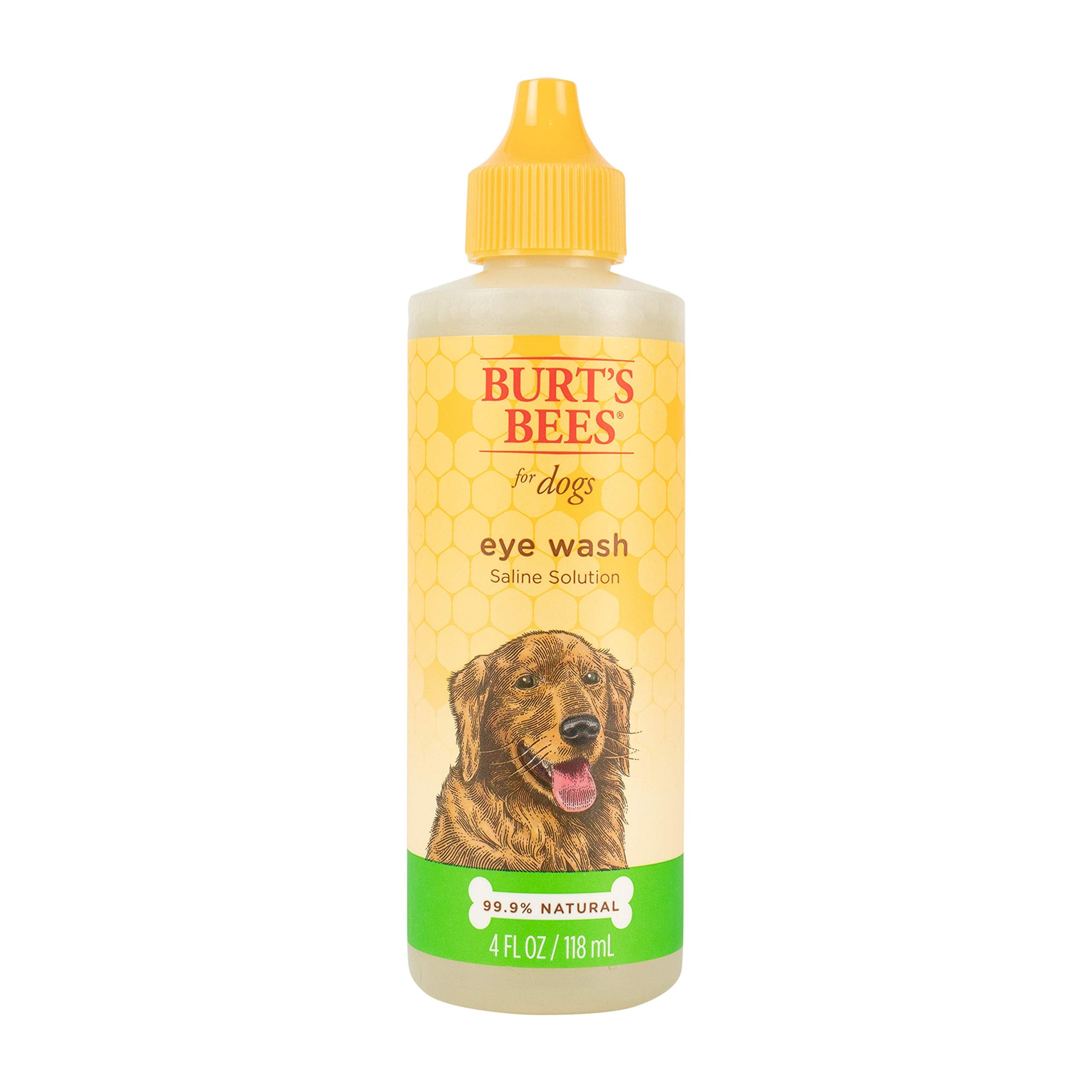 Burts Bees for Pets Eye Wash with Saline Solution for Dogs, 2pk, 99.9% Natural Origin Formulas, Dog Eye Cleaner, Eye Wash for D