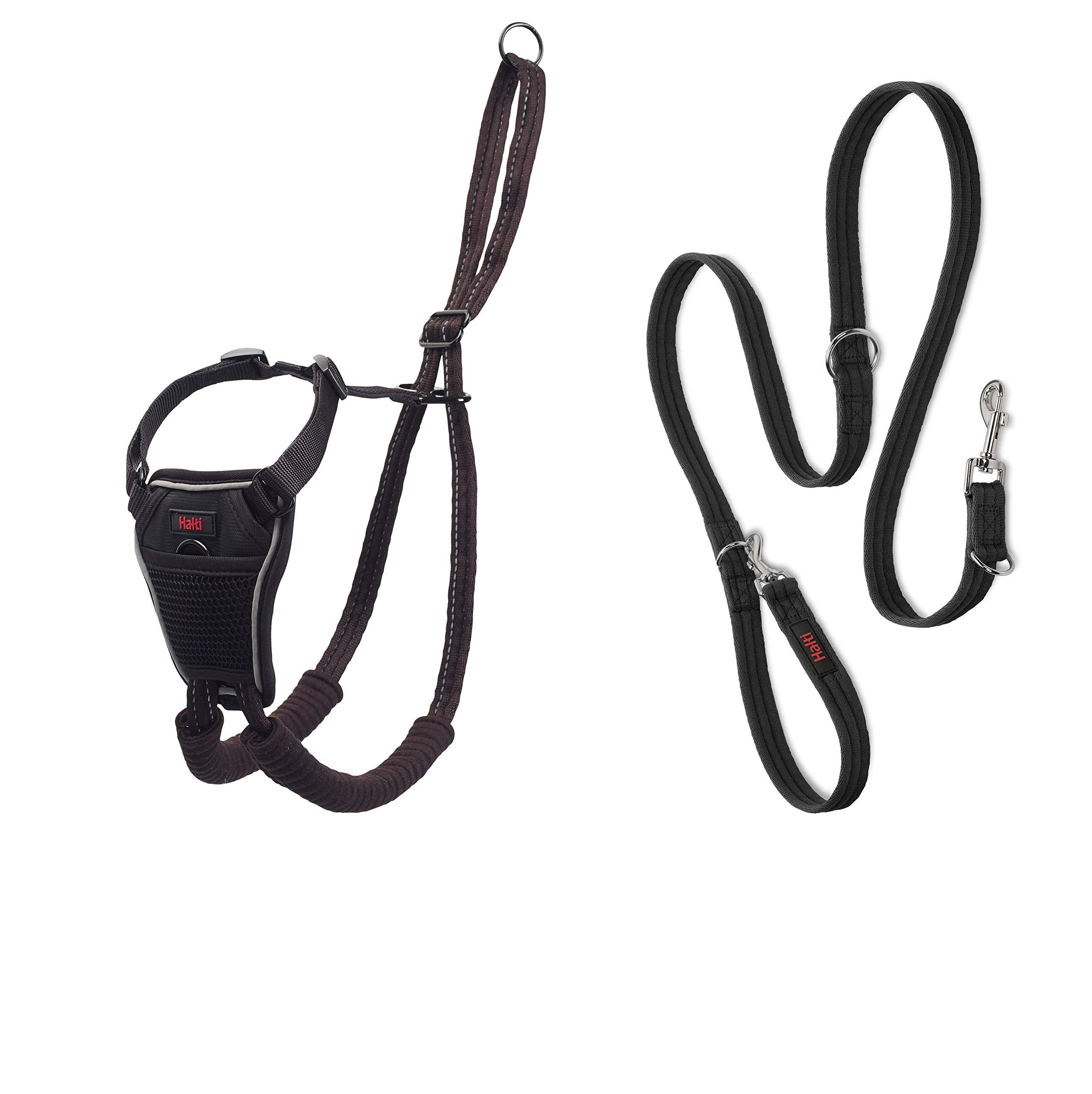 Halti No Pull Harness Size Medium & Halti Training Leash Size Large, Black Combination Pack - Stop Your Dog Pulling On The Leash. Adjustable, Lightweight And Easy To Use. Suitable For Medium Dogs