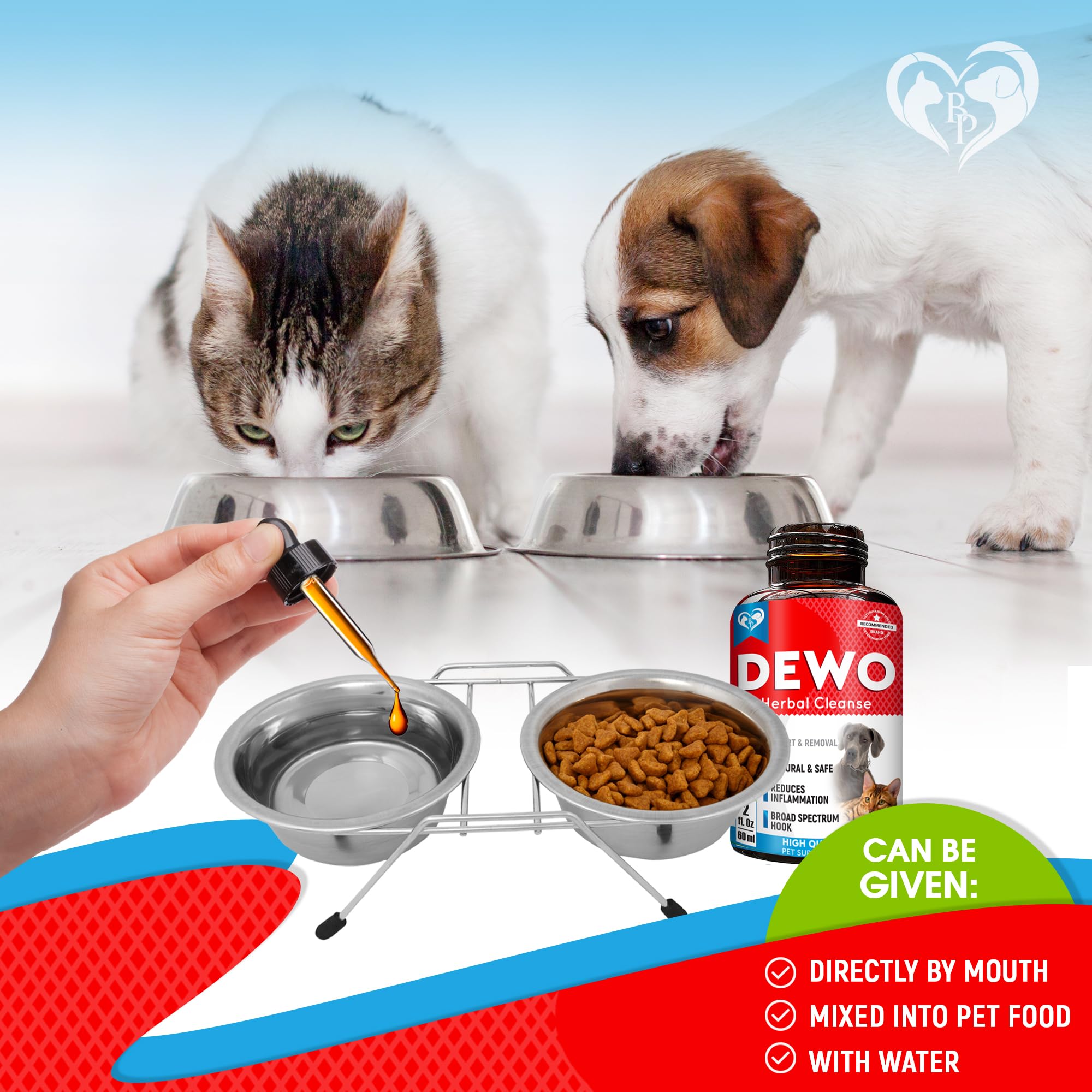 Natural Intestinal Defense for Dogs, Puppies & Cats, Kitten - Herbal Cleanse with Wormwood, Black Walnut - Promotes Healthy Gut