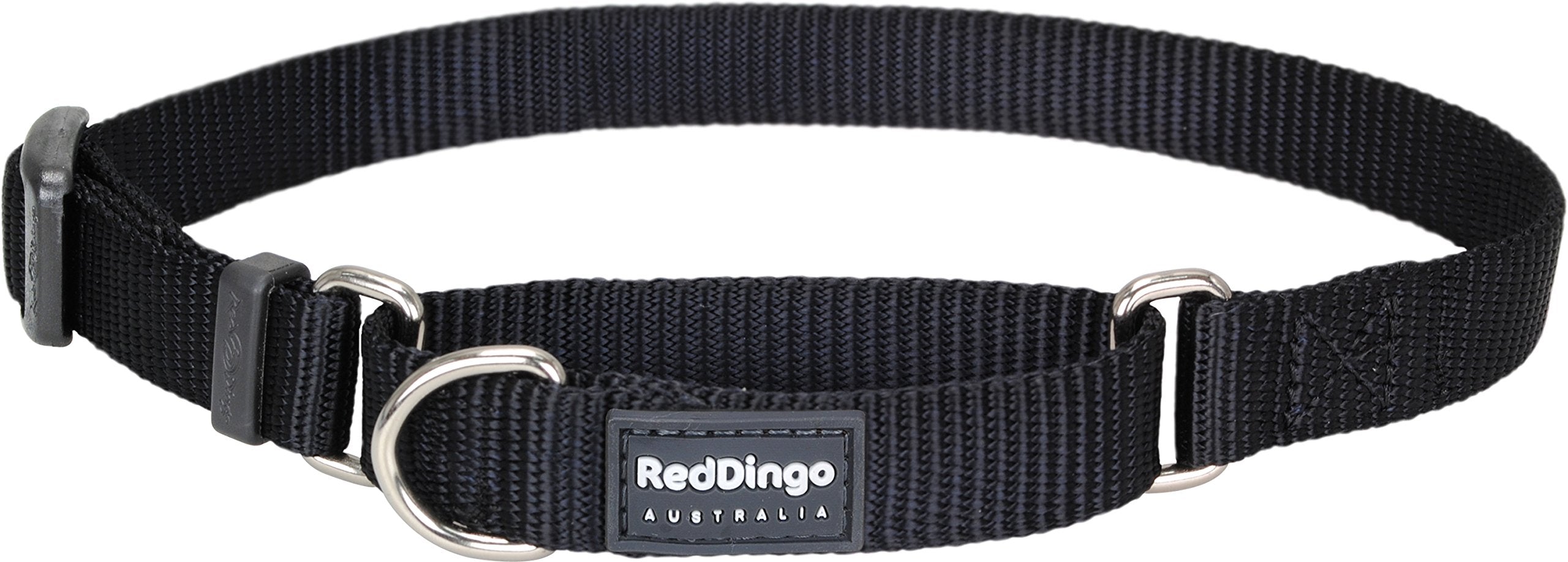 Red Dingo Classic Martingale Dog Collar, Medium, Black