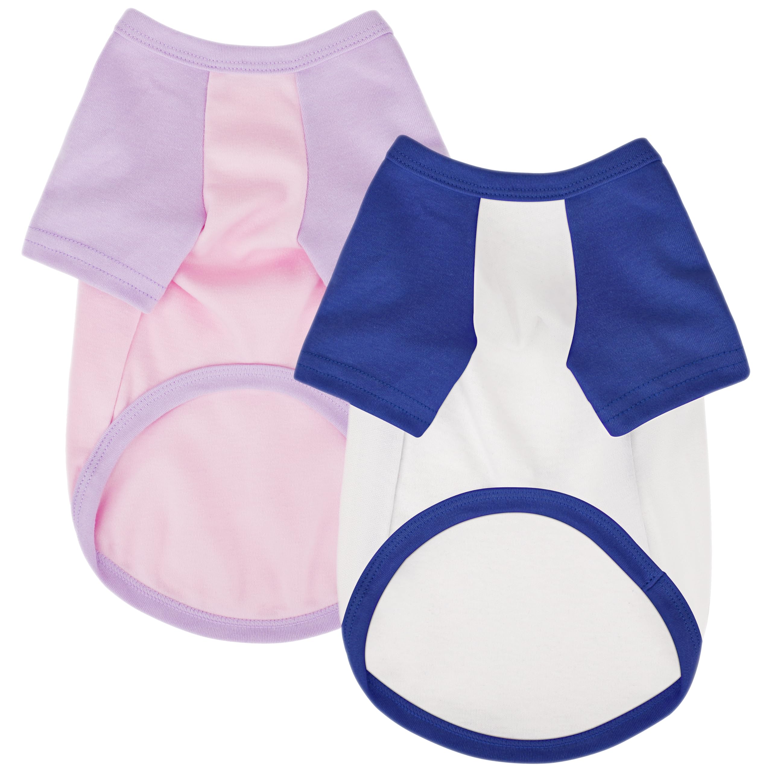 Stylish 2Pcs Color Block Dog Shirt: Premium Polycotton Blend, Comfortable, Breathable, And Wrinkle-Resistant. Perfect Apparel Fo
