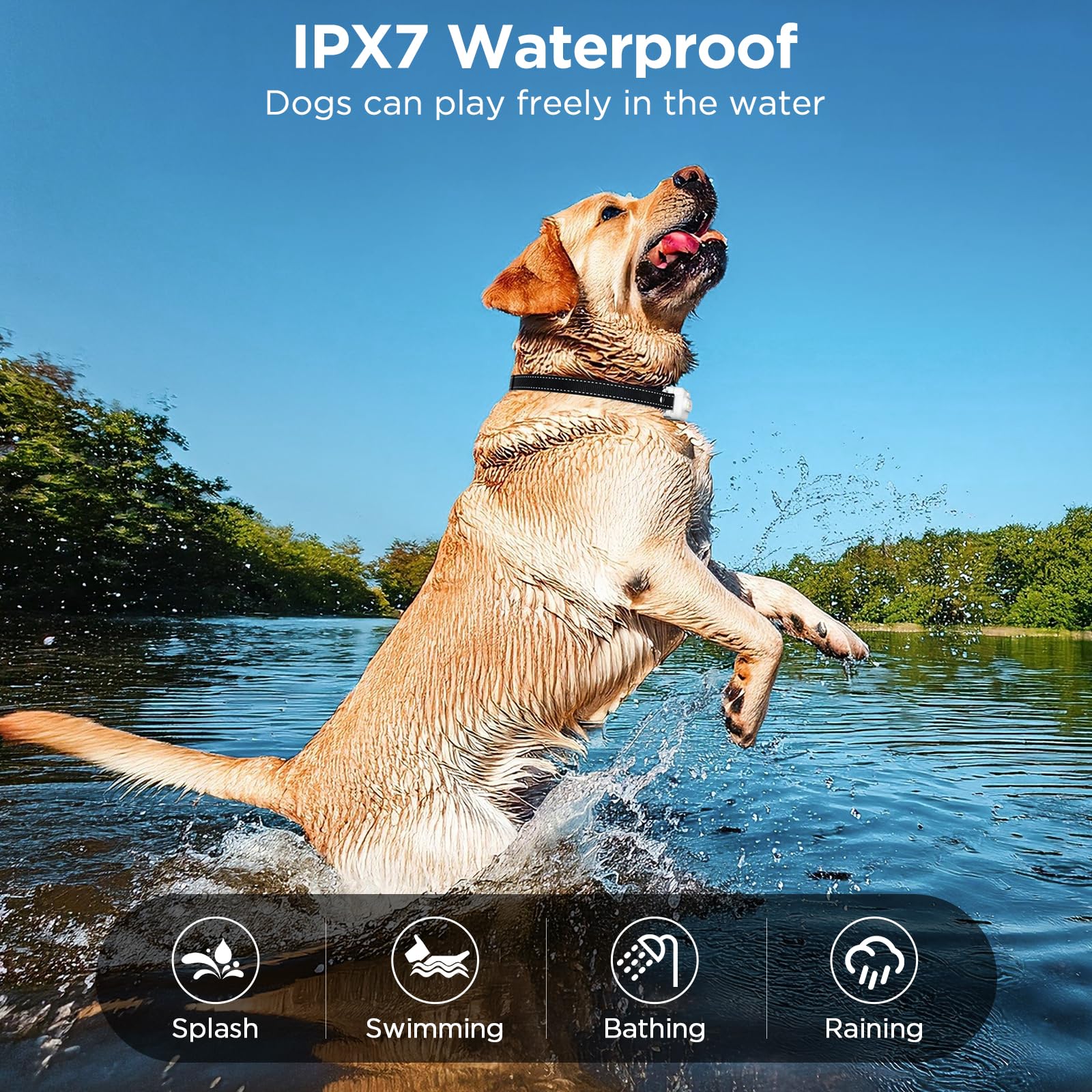 Dog Shock Collar, 3300Ft Dog Training Collar With Remote, Ipx7 Waterproof Rechargeable Sleek Modern Shock Collar For Small, Medi