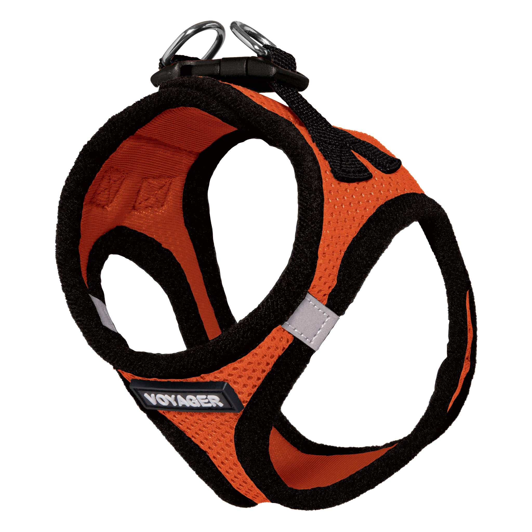 Voyager Step-In Air Dog Harness - All Weather Mesh Step In Vest Harness For Small And Medium Dogs And Cats By Best Pet Supplies - Harness (Orange/Black Trim), S (Chest: 14.5-16')