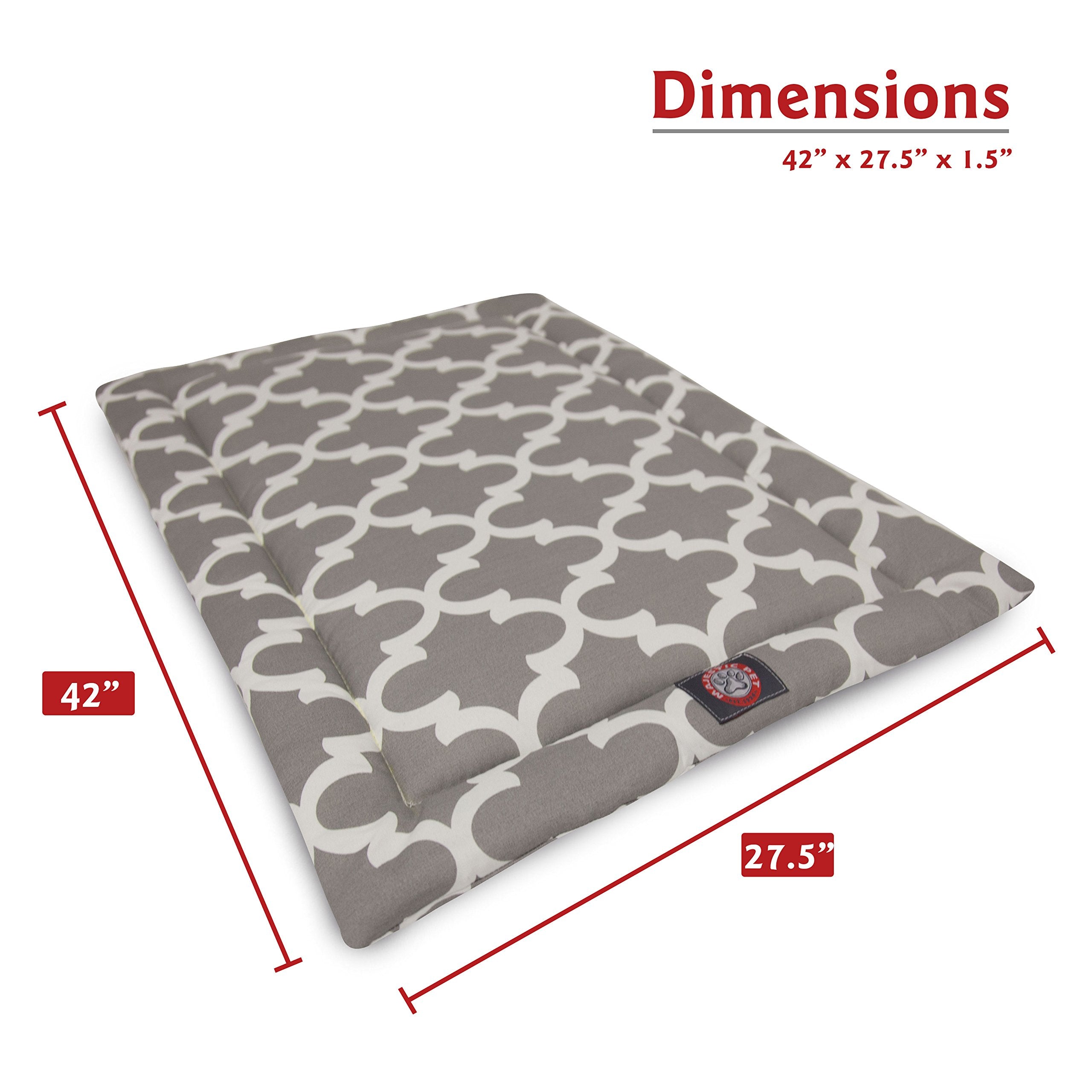 42' Trellis Gray Crate Dog Bed Mat By Majestic Pet Products