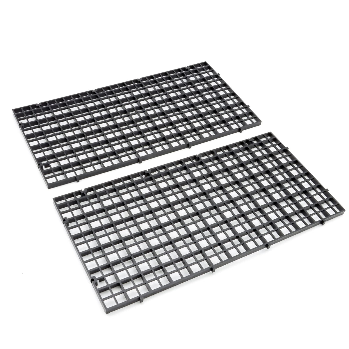 Aquarium Fish Tank Bottom Isolation 4 Pcs, Plastic Egg Crate Grid Divider Tray Egg (S 4Pcs Black)