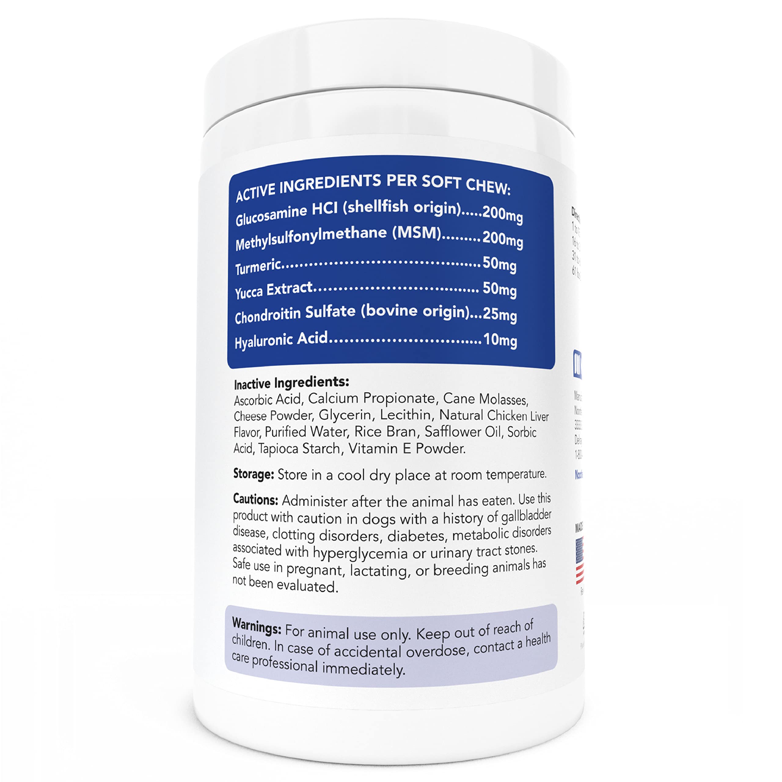 Nootie Glucosamine for Dogs - 250 ct - Hip and Joint Soft Chews Supplement for Dogs - Daily Dog MSM Chondroitin Chews with Turme