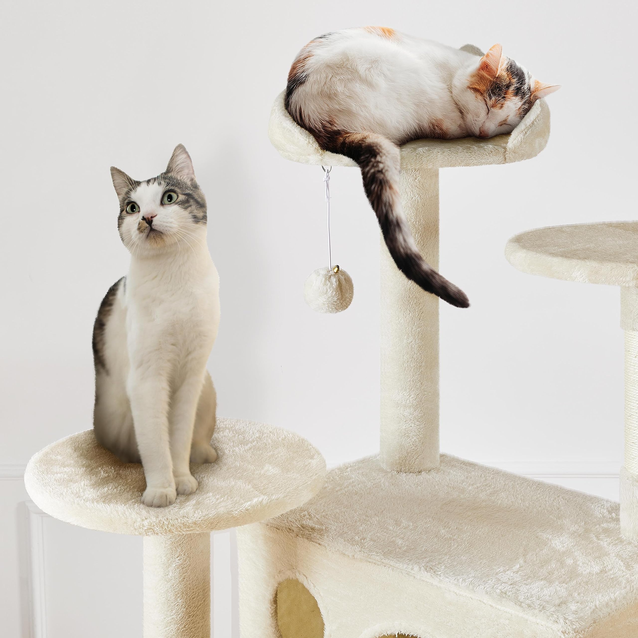 Yaheetech Xl Cat Tree, 80In Multi-Level Tower W/Scratching Posts, Double Condo, Perched Platforms & Dangling Balls, Cat Stand Ho