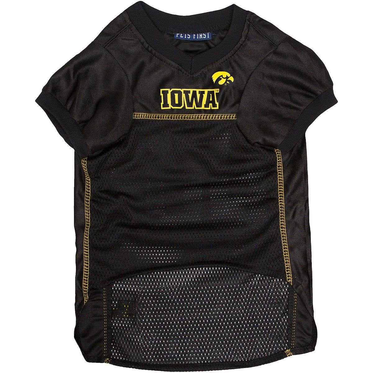 Pets First NCAA College Iowa Hawkeyes Mesh Jersey for DOGS & CATS, Large. Licensed Dog Jersey with your Favorite Football/Basket