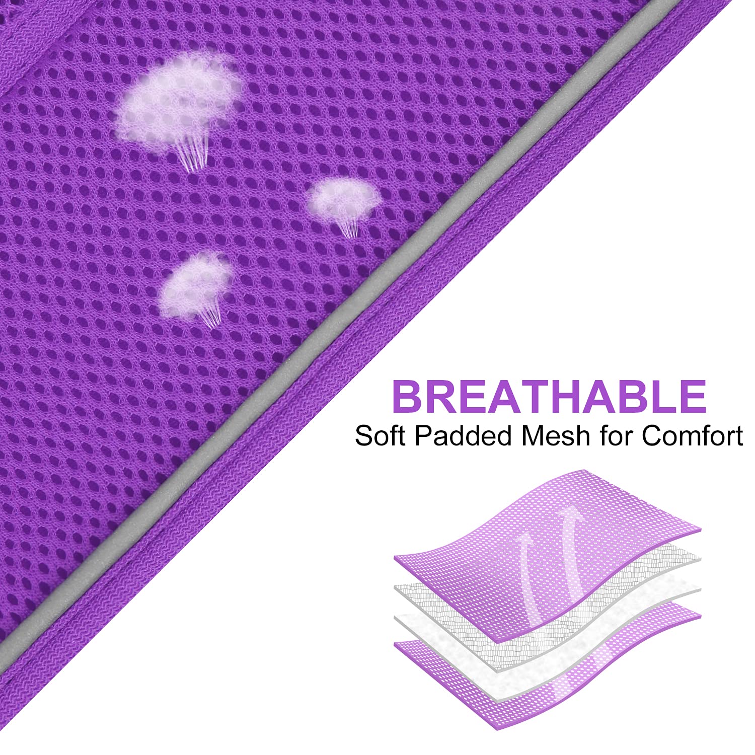 Joytale Step In Dog Harness,12 Colors,Breathable Mesh Vest Harness,Reflective Soft Padded Harnesses For Small And Medium Dogs,Purple,M