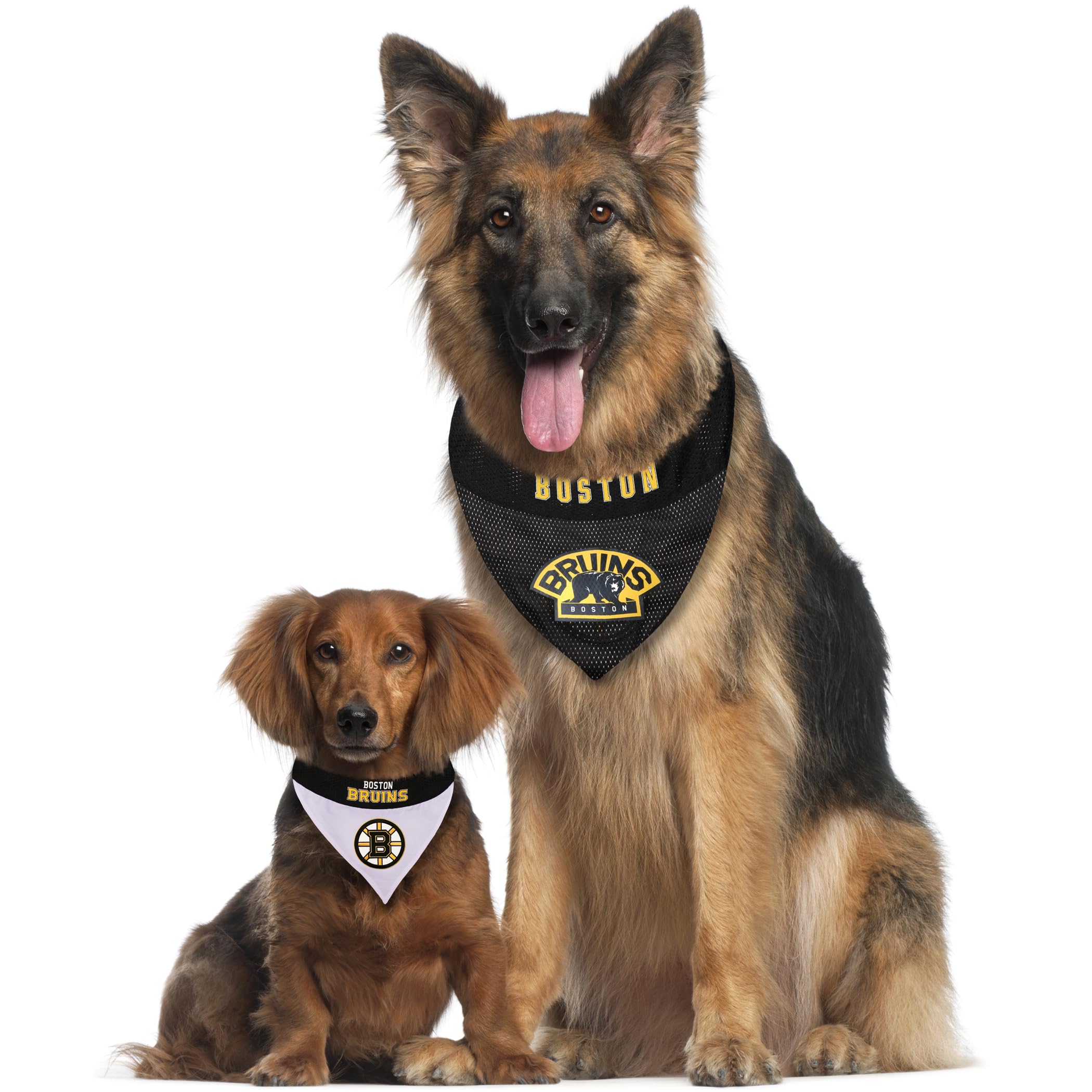 Pets First Nhl Boston Bruins Reversible Bandana Size Xx-Large For Dogs & Cats. 2 Sided Sports Bandana, Premium Embroidery Team L