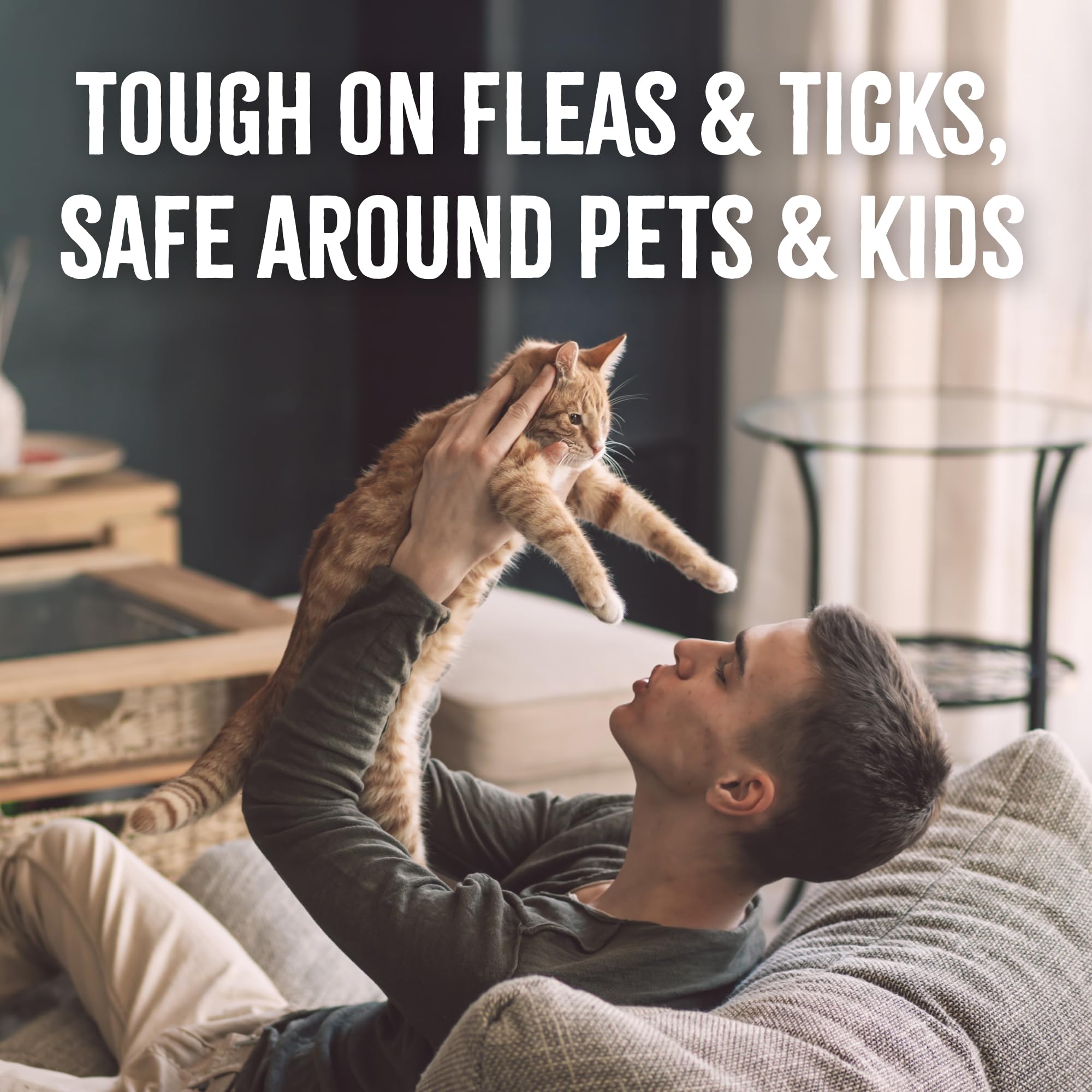 TropiClean Gentle Flea Shampoo for Cats, Flea and Tick Prevention for Cats, Powerful & Natural Defense, Made in USA, 12 oz.