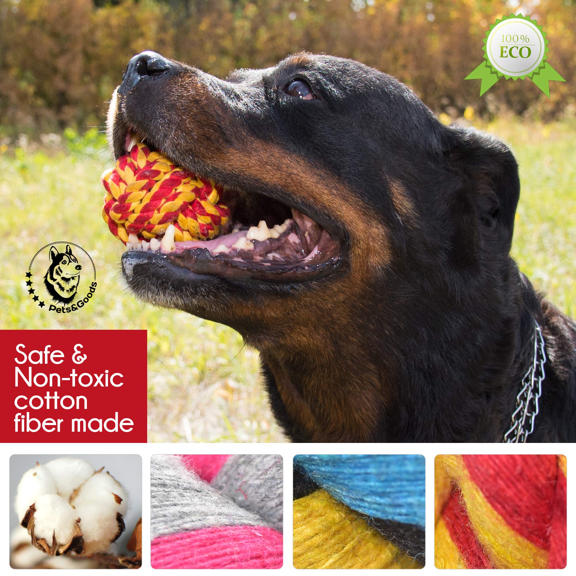 Dog Toys For Aggressive Chewers - Large Dog Toys - 3 Nearly Indestructible Chewing Ropes - Durable Heavy Duty Dental Chew Toys F