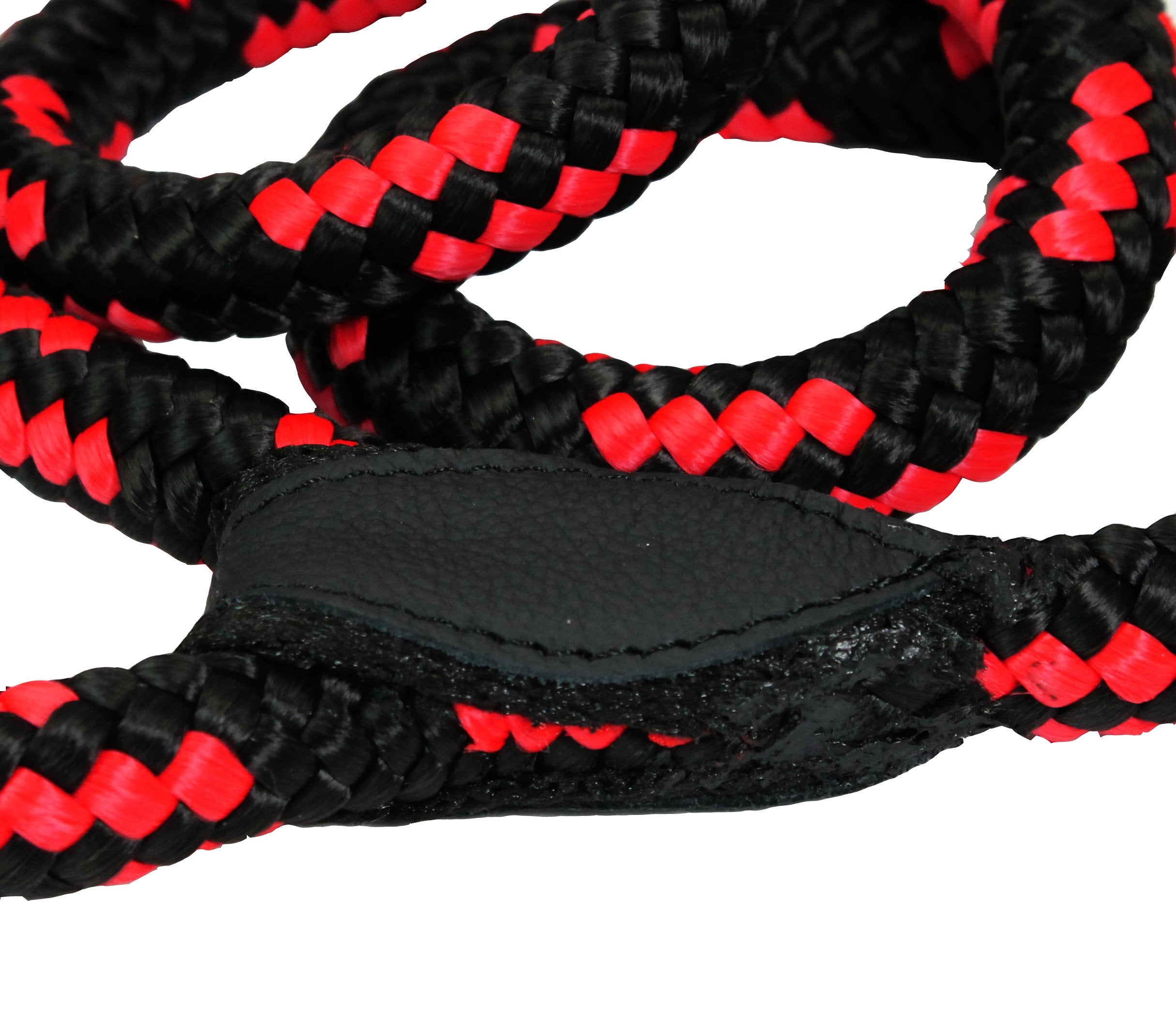 Dogs My Love 6Ft Long Braided Rope Dog Leash Red With Black 6 Sizes (Xlarge: 6Ft Long; 5/8' Diam (14Mm))