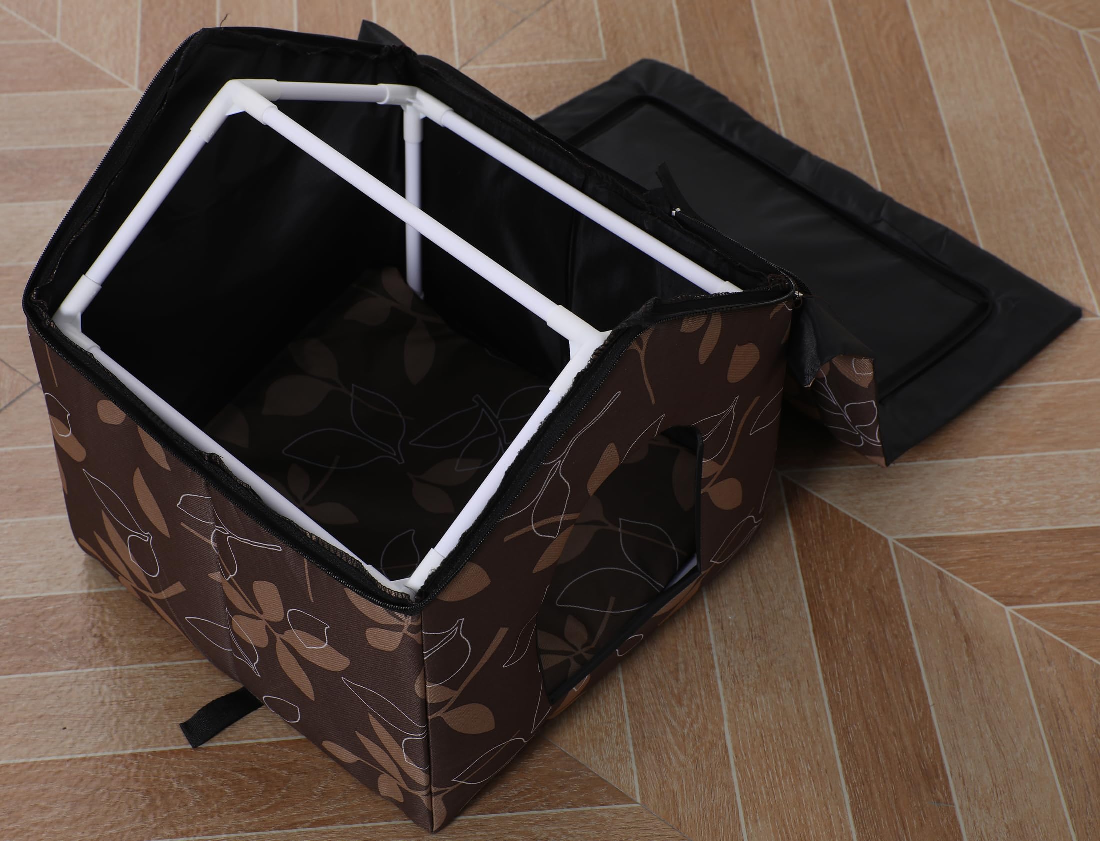 Cat Houses For Outdoor Cats Outdoor Houses For Feral Cats Cat House With Weatherproof Canvas Roof Stray Shelter (Brown, Medium-H