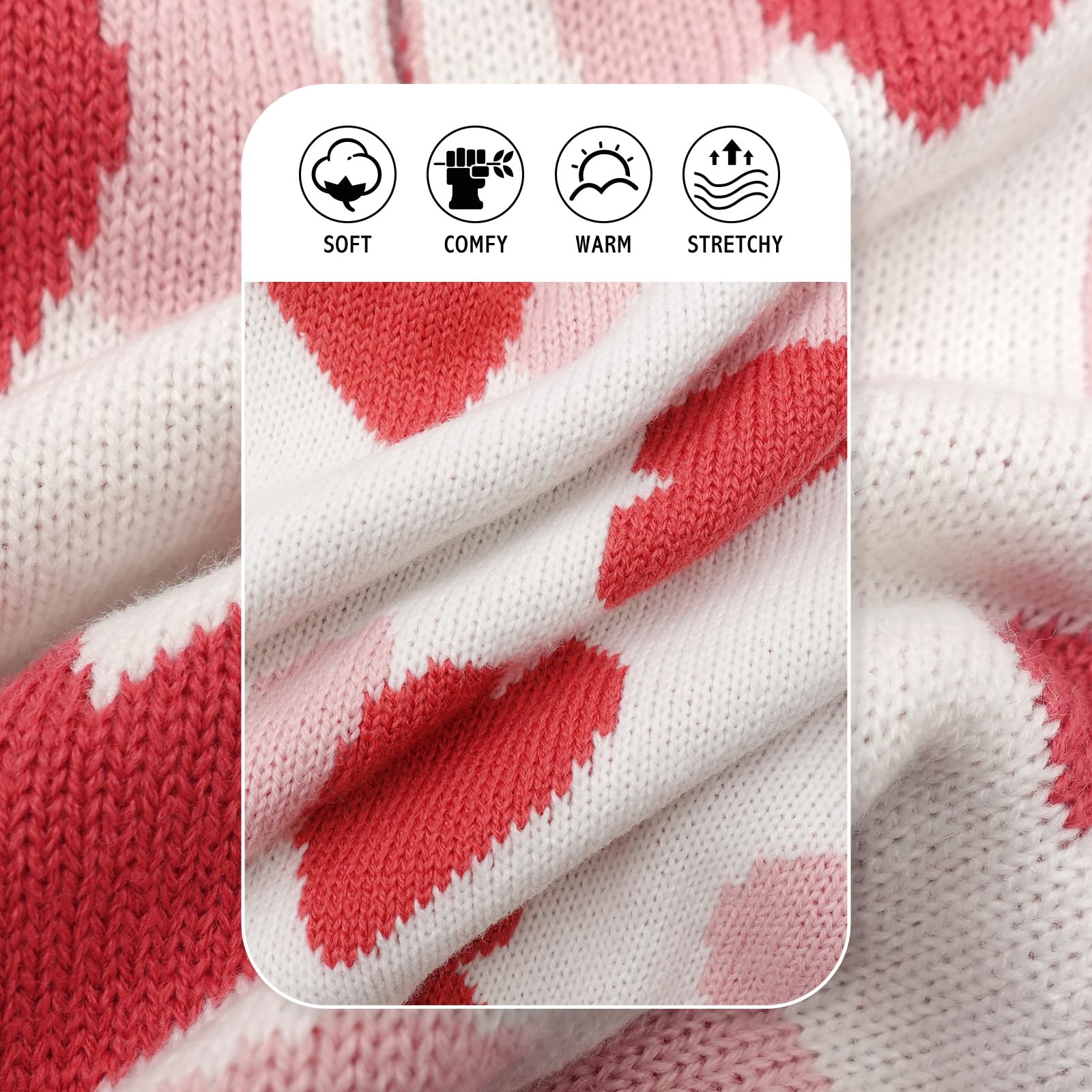 Kyeese Dogs Sweaters Small Dog Sweaters Red Heartwith Leash Hole Pet Sweater Pet Clothes,M