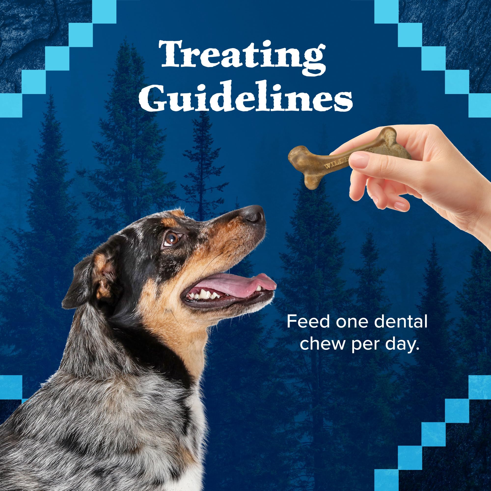 Blue Buffalo Wilderness Trail Treats Wild Bones Large Dental Chews, Grain-Free Dog Bones For Large Dogs Made with Natural Ingred