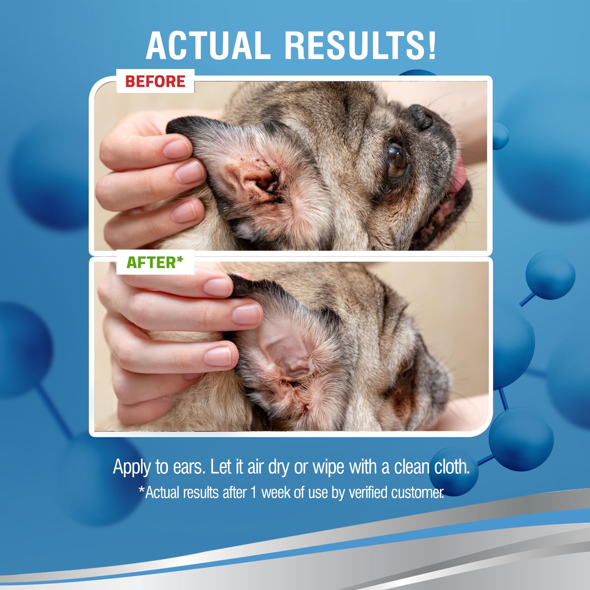 PetSilver Dog Ear Cleaner - Chelated Silver for Yeast & Itchy Relief - 8 fl oz - Made in USA