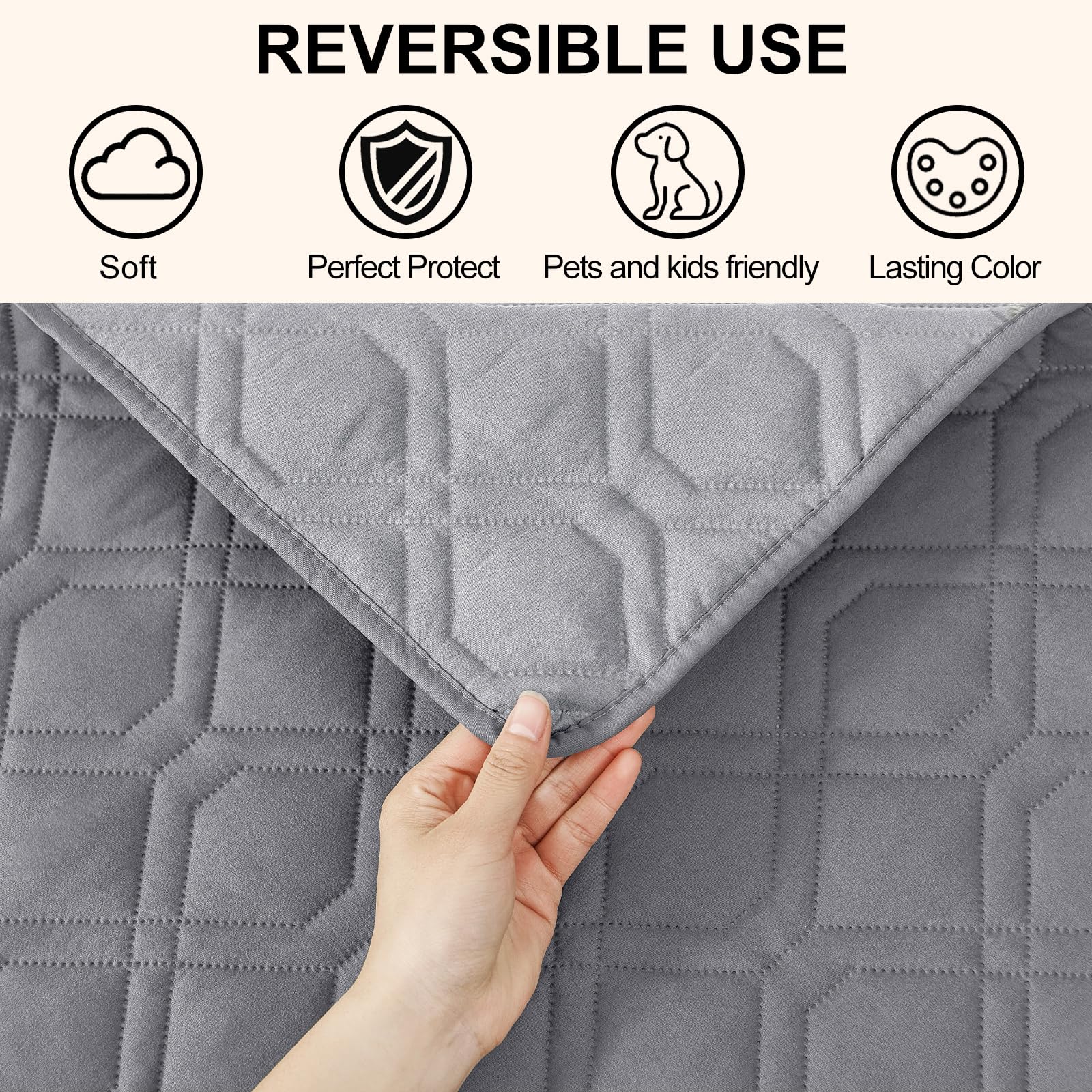 Smiry Waterproof Dog Blanket, 40X50 Inch Soft Pet Bed Cover Reversible, Washable Sofa Couch Furniture Protector For Small Medium