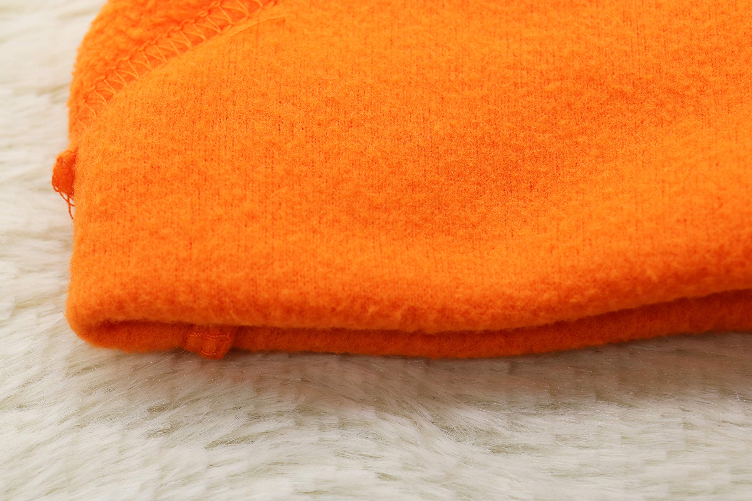 Droolingdog Girl Dog Fleece Vest Cat Shirts Warm Pet Clothes For Small Dogs, Large, Orange