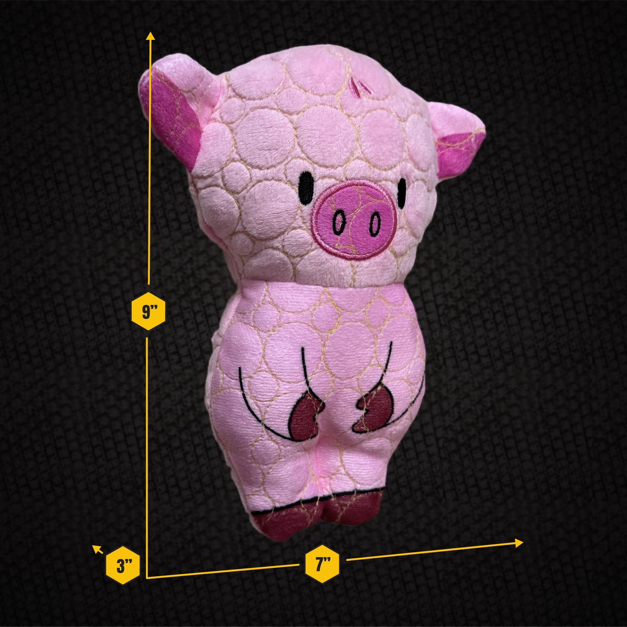 Bite Force Durable Dog Toy - Peppa Pig Squeaker, Kevlar-Reinforced for Aggressive Chewers, Pink, Model BF1190