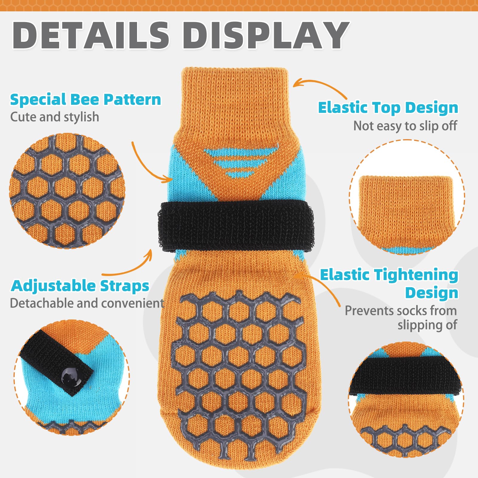 Kooltail Dog Socks For Hot Pavement, Summer Breathable Dog Socks To Prevent Licking Paws, Non Slip Pet Boots&Paw Protectors For