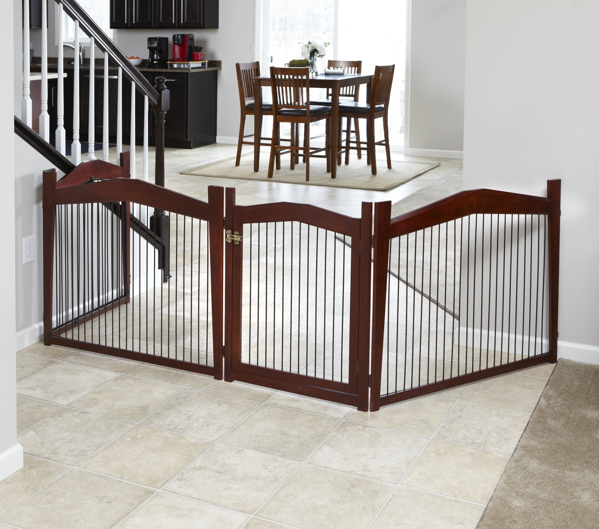Merry Pet 2-In-1 Configurable Pet Crate And Gate, Brown, Large
