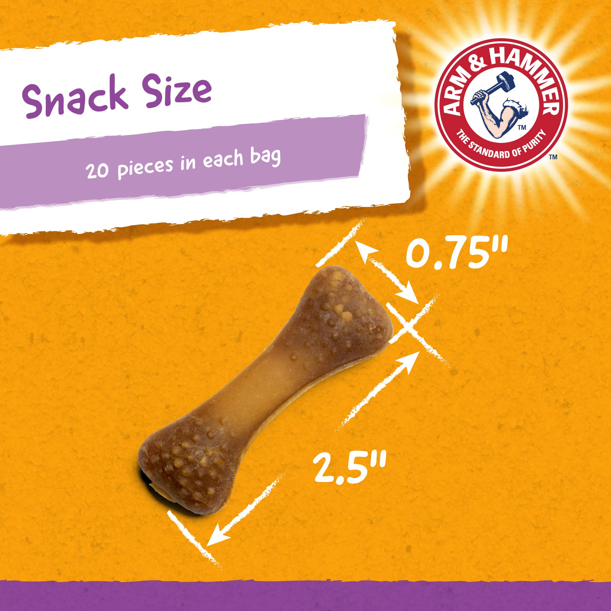 Arm & Hammer for Pets Nubbies Dental Treats for Dogs | Dental Chews Fight Bad Breath, Plaque & Tartar Without Brushing | Peanut