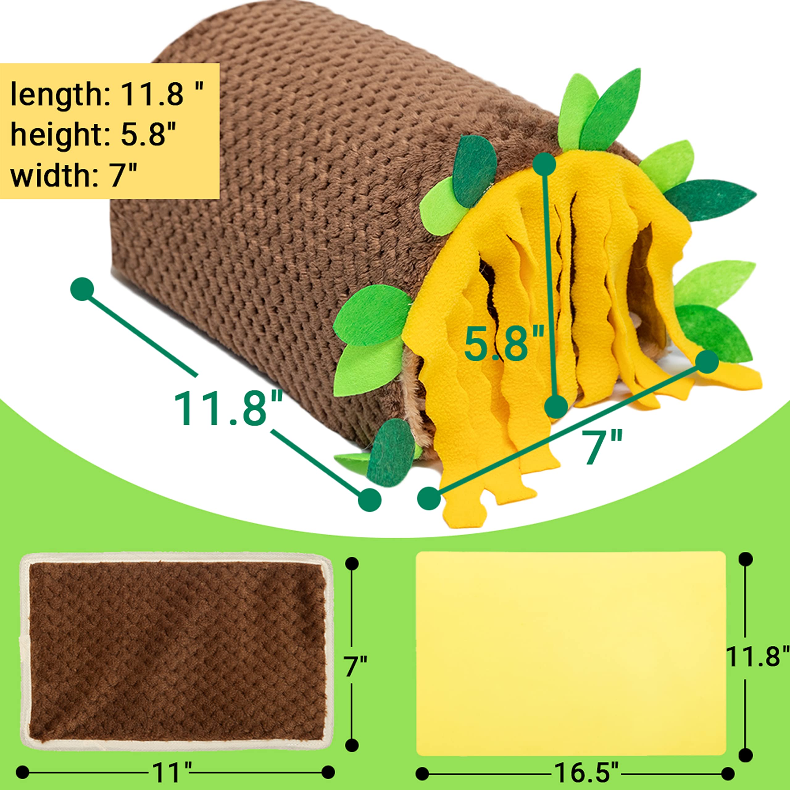 Guinea Pig Hideout - Fleece Tunnel House Cage Accessories For Rat Hamster Hedgehog Chinchilla Small Animal - Playing Sleeping Hu