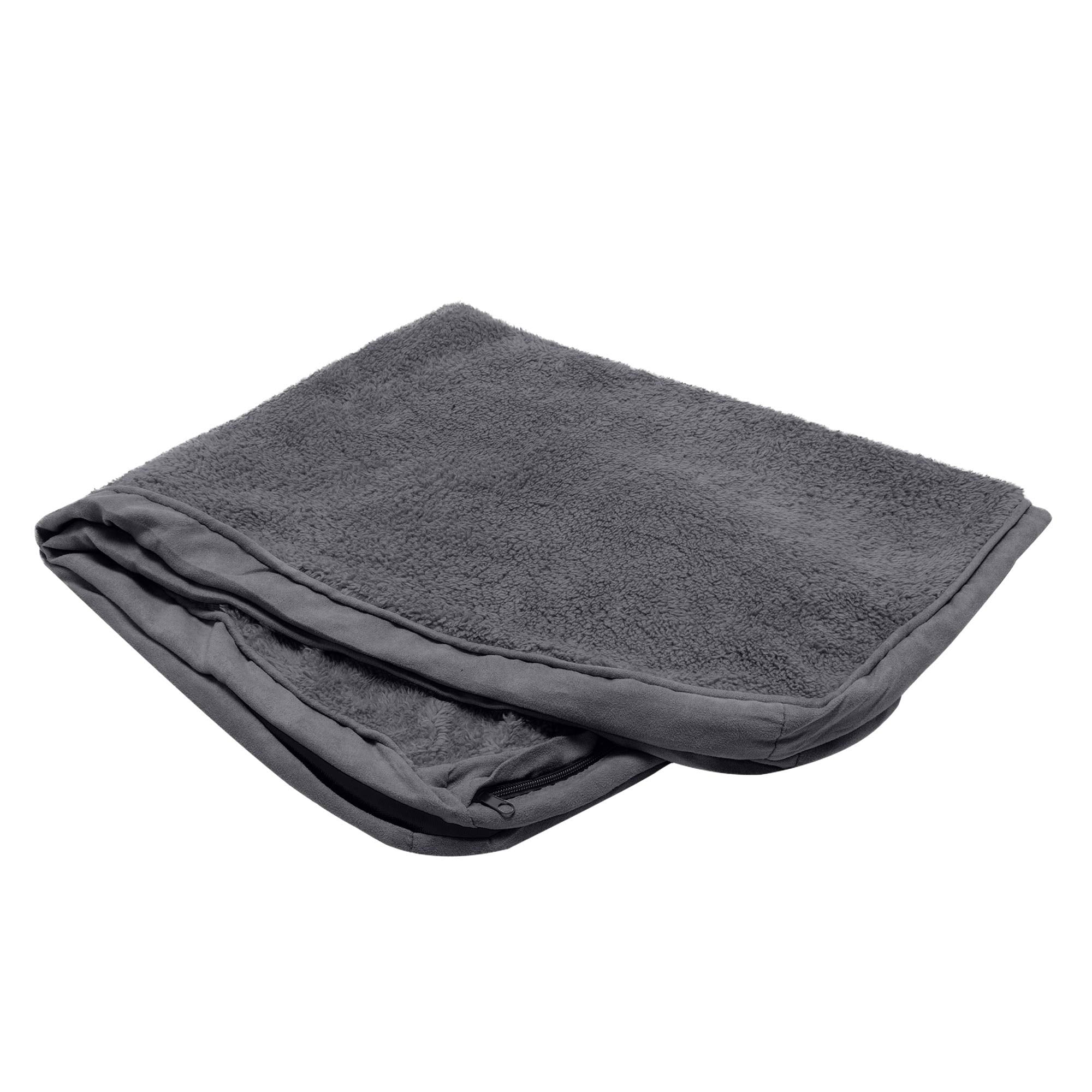 Furhaven Replacement Dog Bed Cover Terry & Suede Mattress, Machine Washable - Gray, Jumbo Plus (Xx-Large)