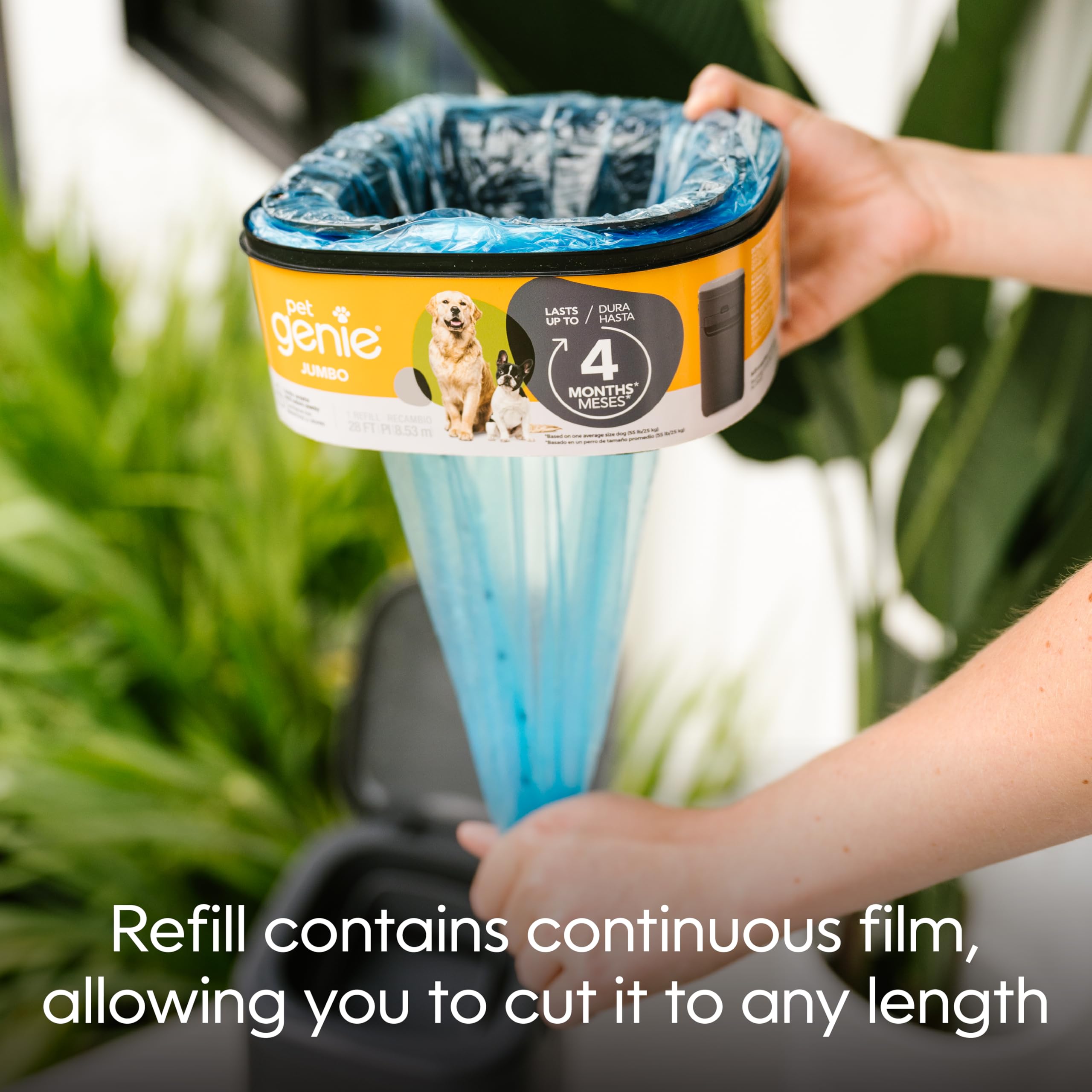 Pet Genie - Jumbo Refill 2-Pack - Up To 8 Months Of Supply - Ultimate Odor Control Dog Poop Bags