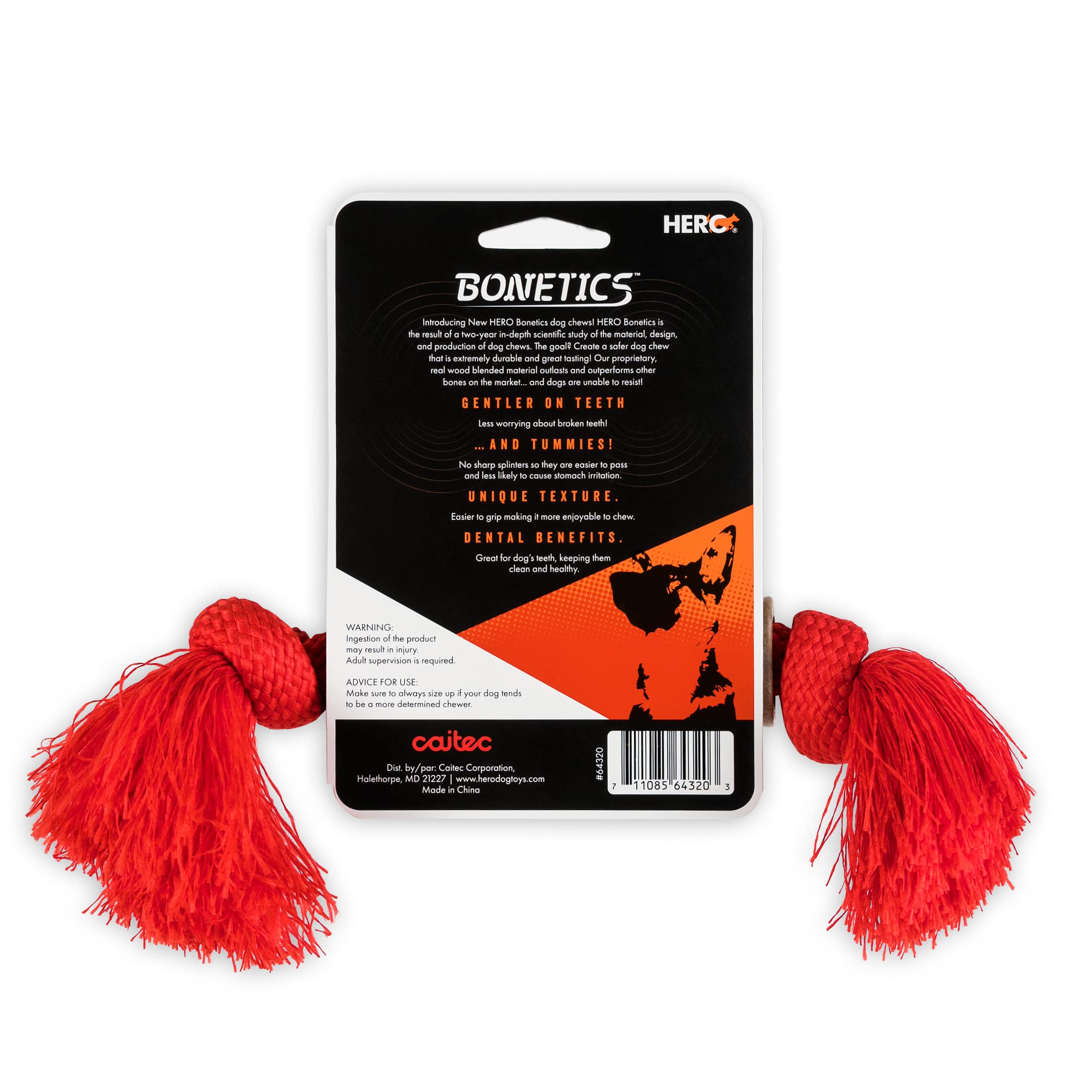 Hero Dog Bonetics Tassel Bone Bacon XLarge