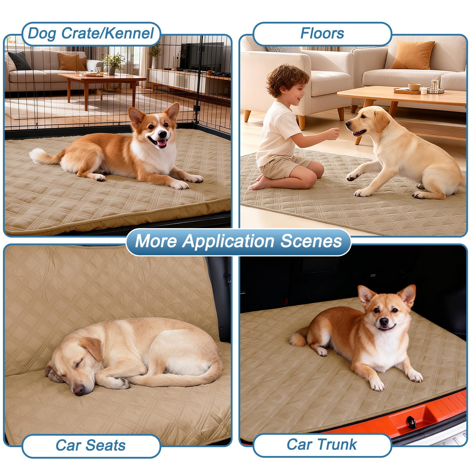 hyha Waterproof Dog Blanket, Reversible Pet Bed Blanket, Soft Sofa Couch Cover for Dogs Washable, Waterproof Pet Couch Covers fo