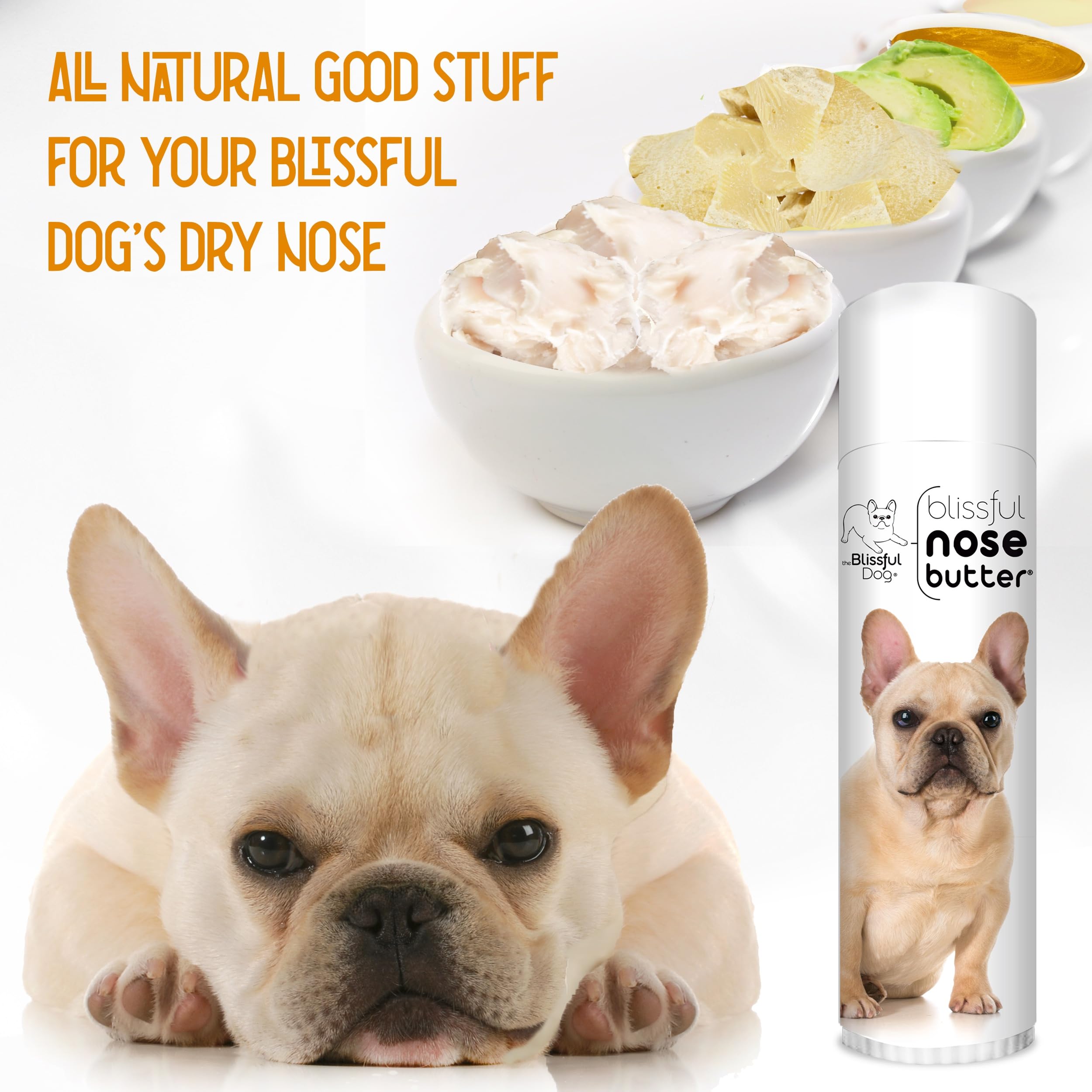 The Blissful Dog French Bulldog Fawn Unscented Nose Butter - Dog Nose Butter, 0.50 Ounce