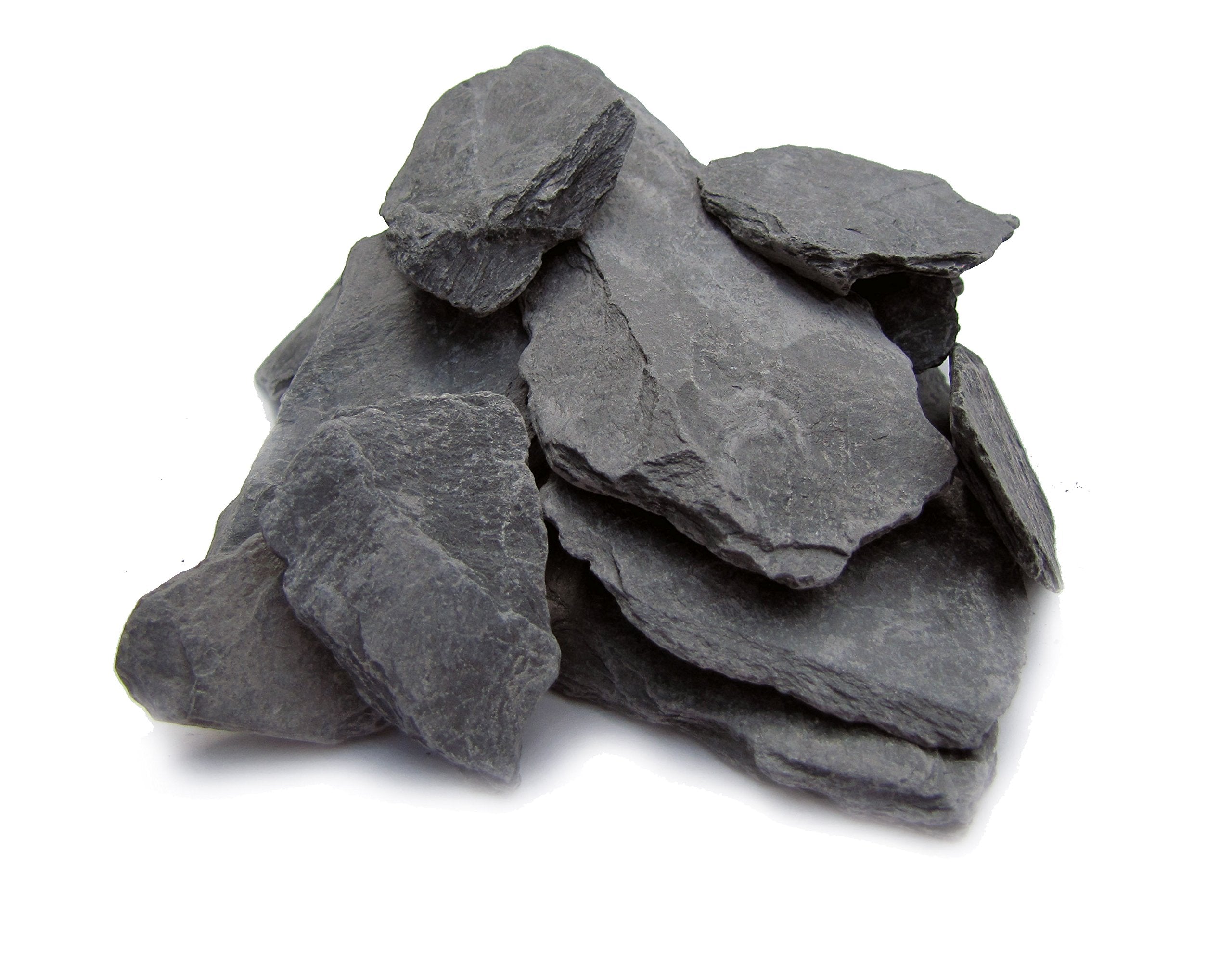 Natural Slate Stone 1 to 3 Inches - USA Sourced and Packaged for Aquascaping Aquariums, Terrariums, Paludariums, Reptile Enclosu