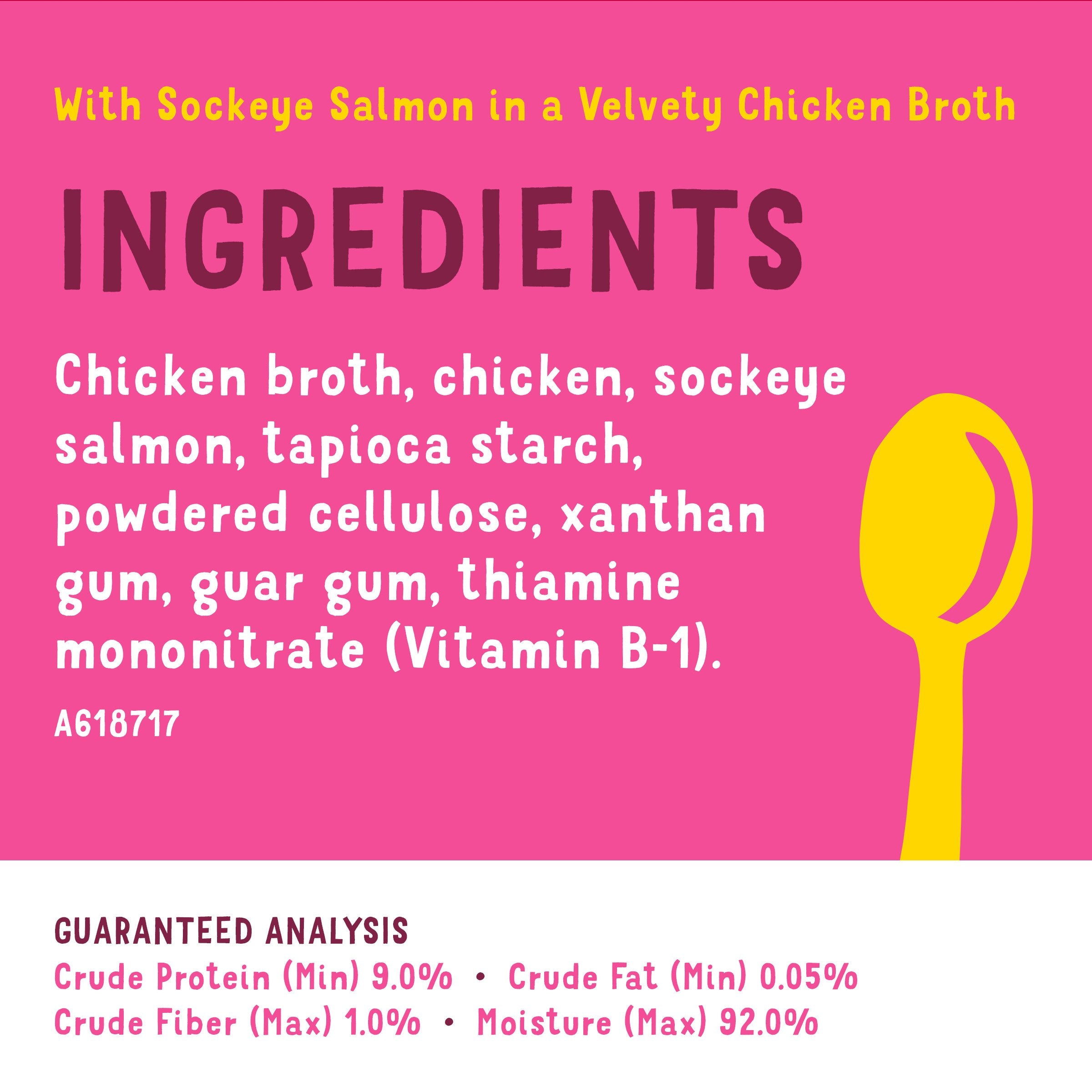 Purina Friskies Grain Free Lickable Cat Food Toppers Lil Soups With Sockeye Salmon in Chicken Broth - (Pack of 8) 1.2 oz. Cups