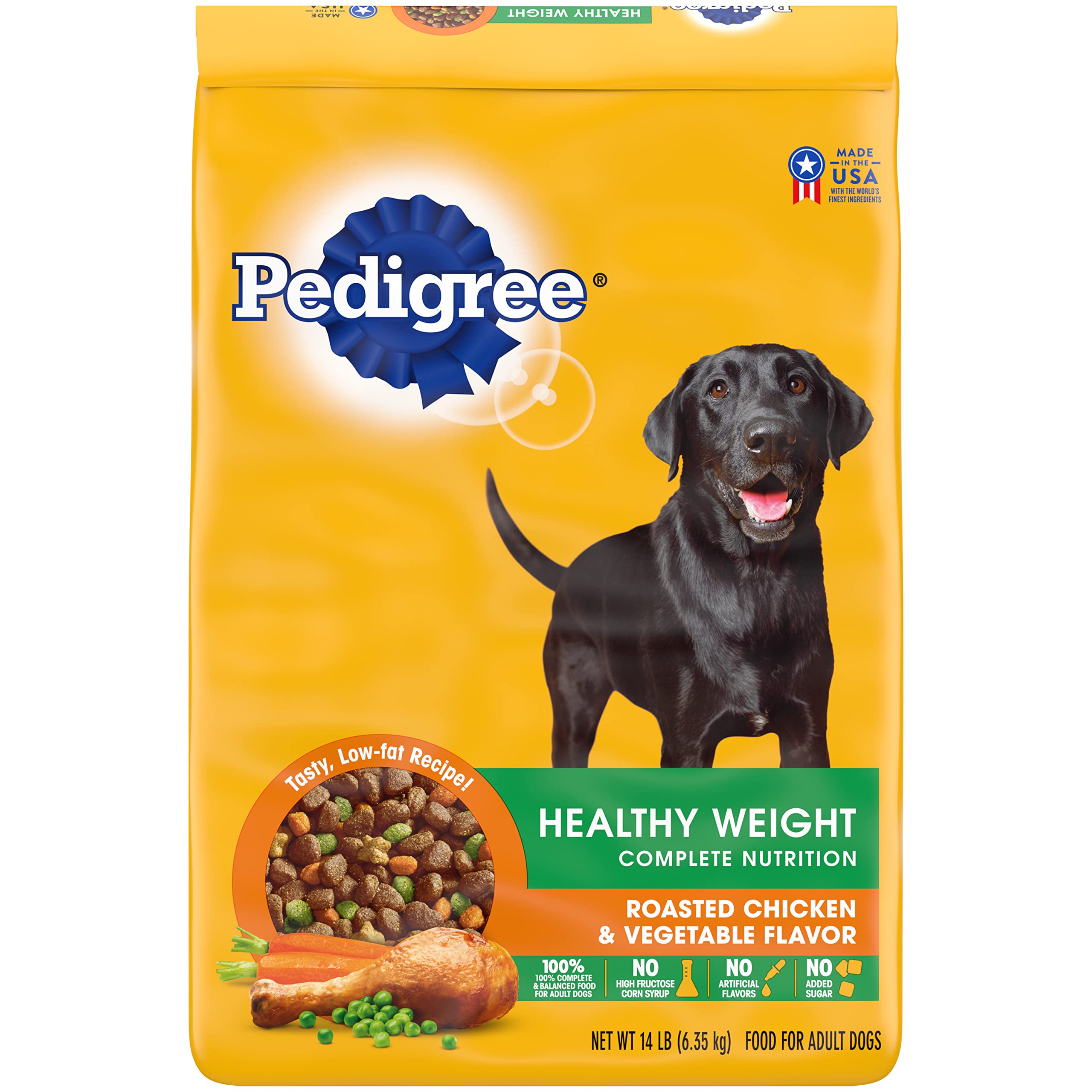 Pedigree Healthy Weight Adult Dry Dog Food, Roasted Chicken and Vegetable Flavor, 14 lb. Bag