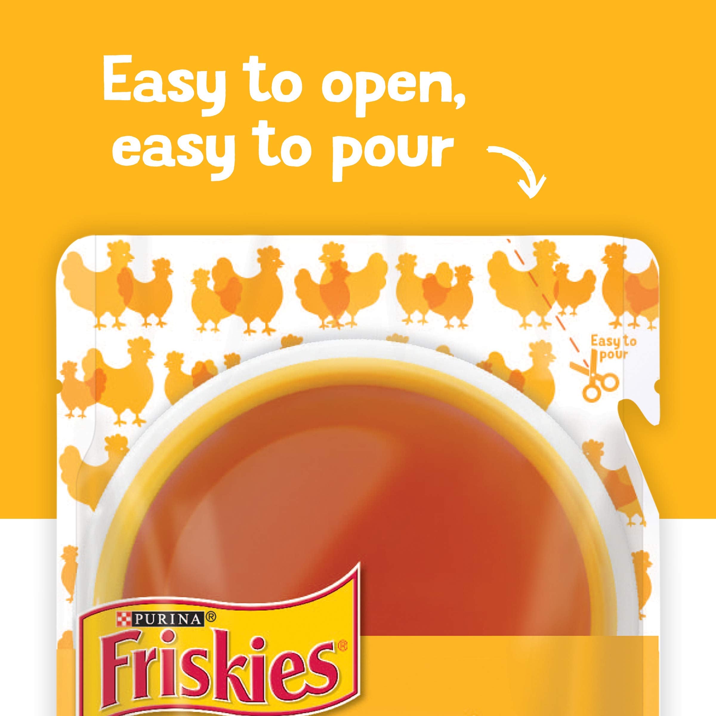 Purina Friskies Lil  Gravies Roasted Chicken Flavor Cat Food Lickable Cat Treats - (Pack of 16) 1.55 oz. Pouches