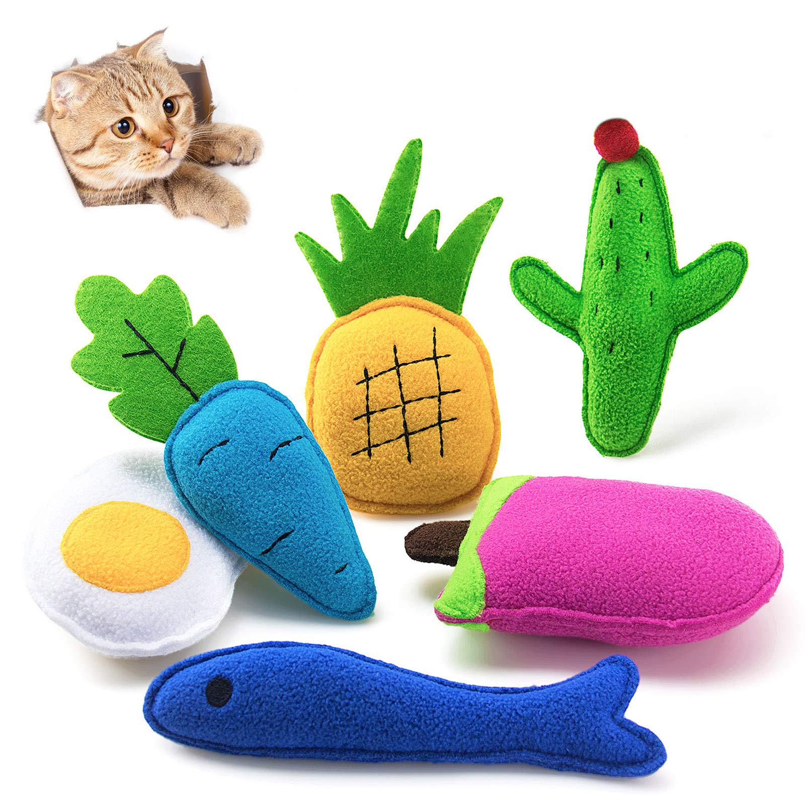 Awoof Catnip Toys For Indoor Cats, Natural Catnip Kitten Toys Cat Toys Set