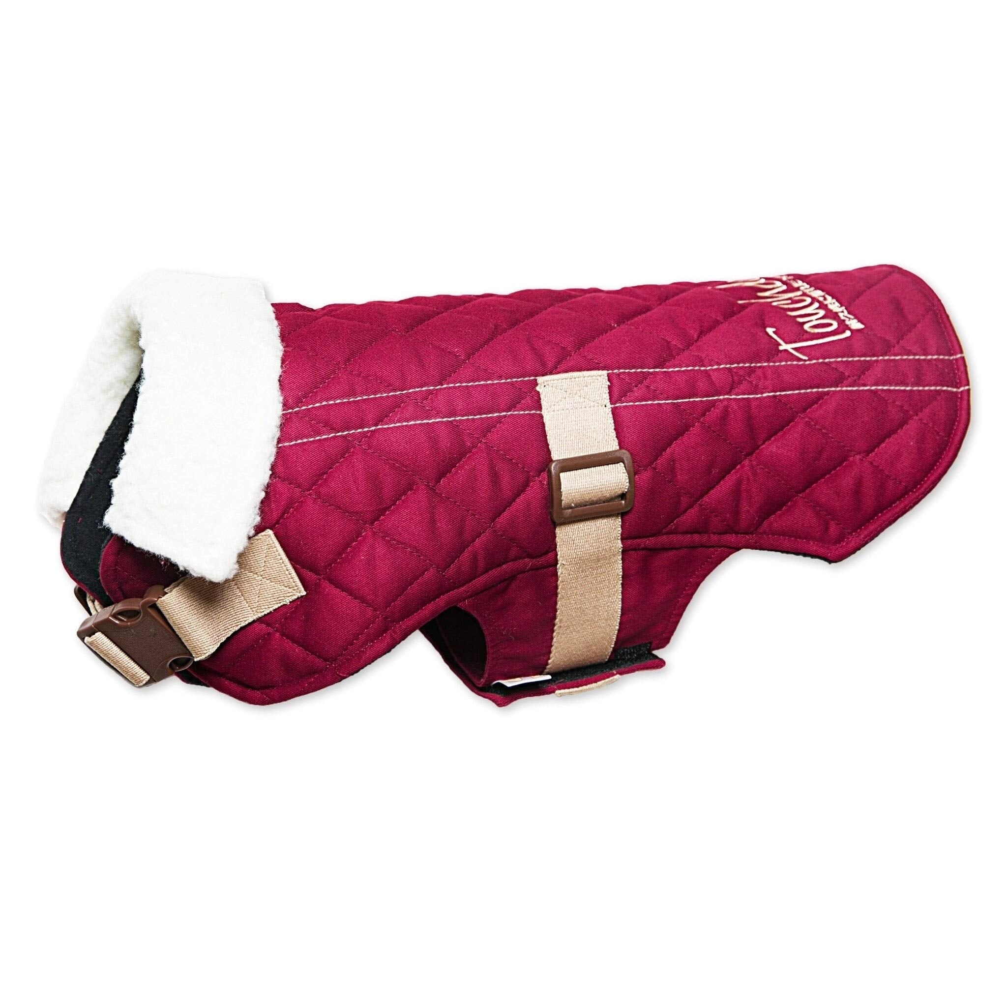 Touchdog 'Sherpa-Bark' Original Designer Fashion Pet Dog Coat Jacket, Small, Dark Pink